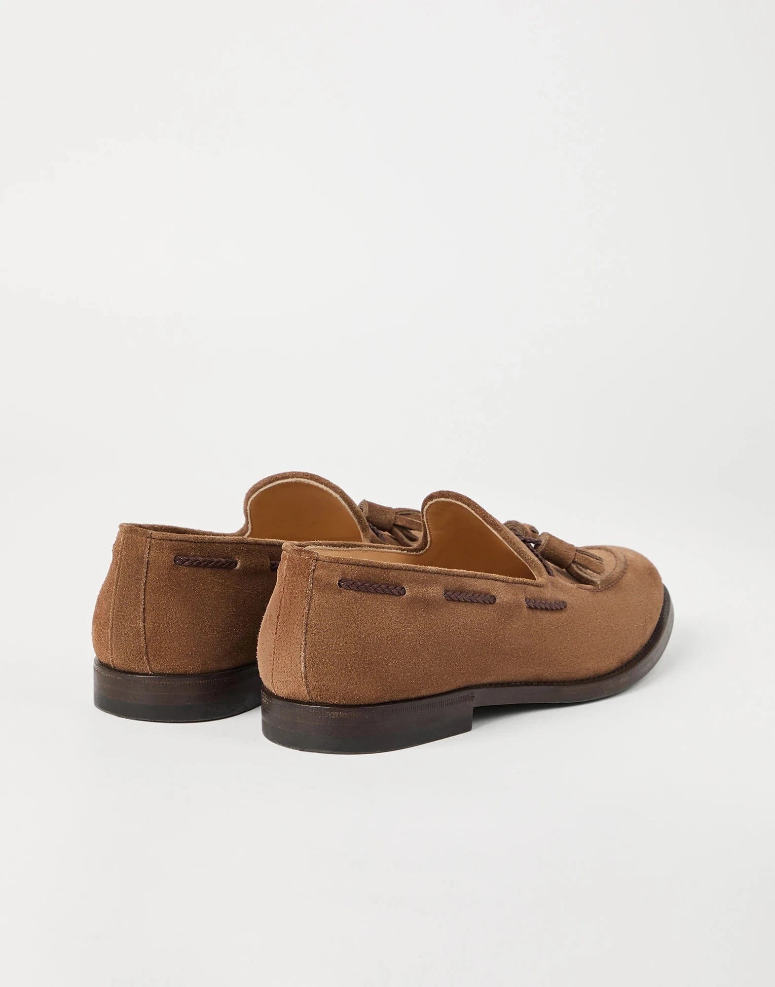 Brunello Cucinelli Tassel Suede Loafers