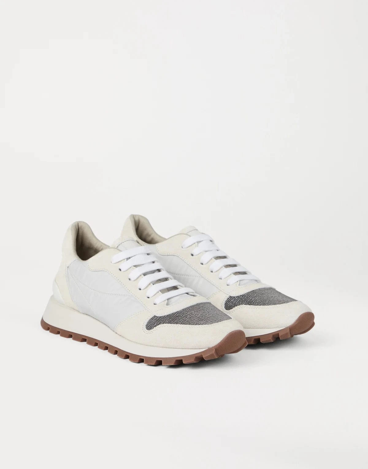 Brunello Cucinelli Techno Color-Block Suede Sneakers