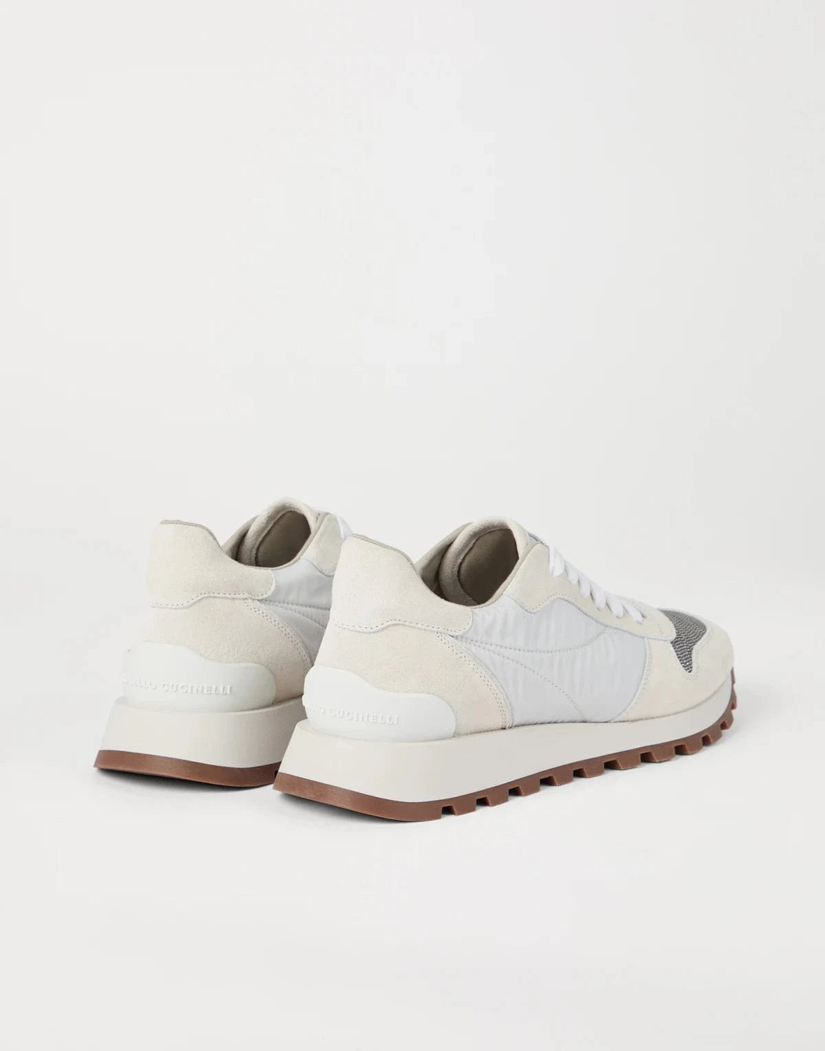 Brunello Cucinelli Techno Color-Block Suede Sneakers