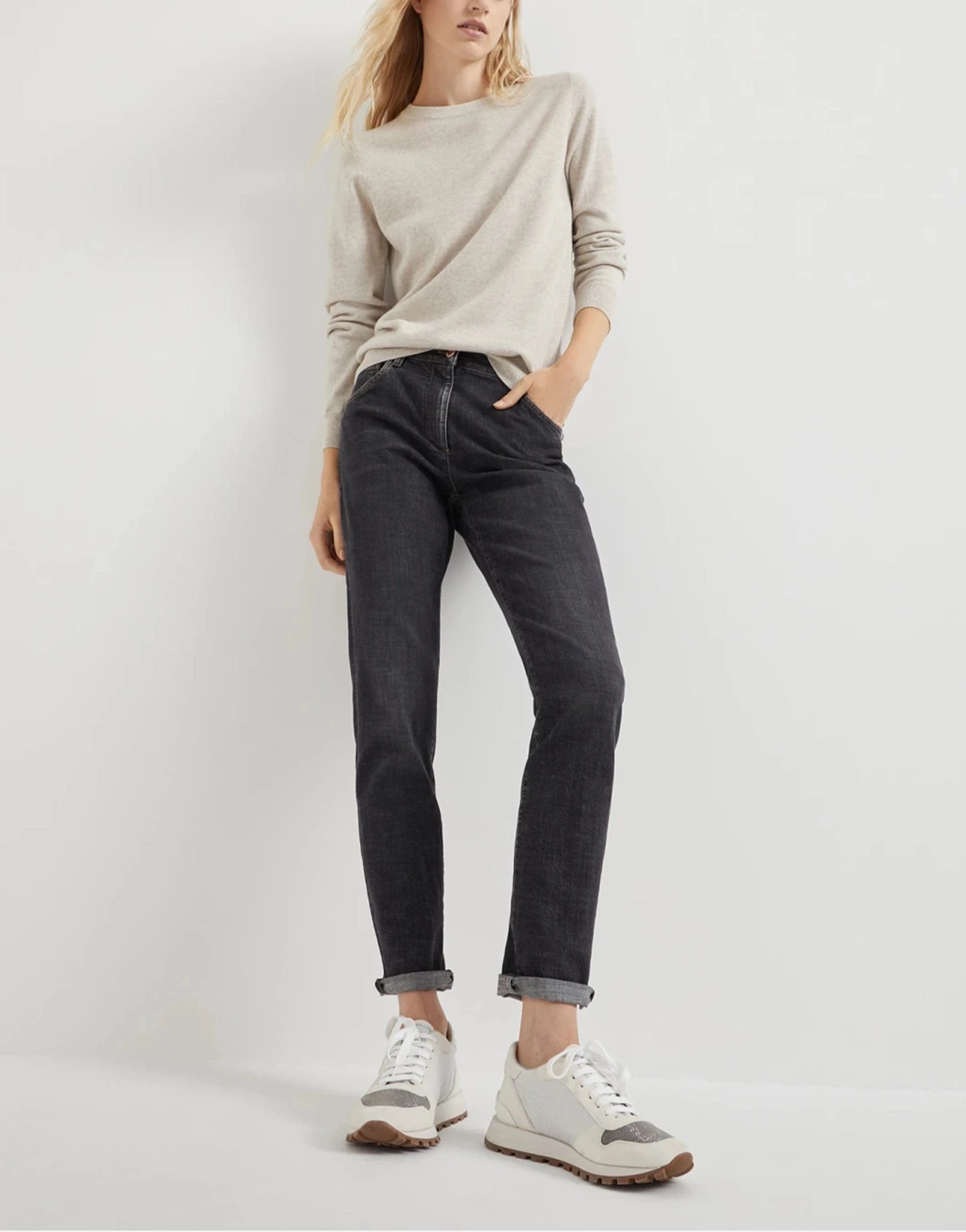 Brunello Cucinelli Techno Color-Block Suede Sneakers