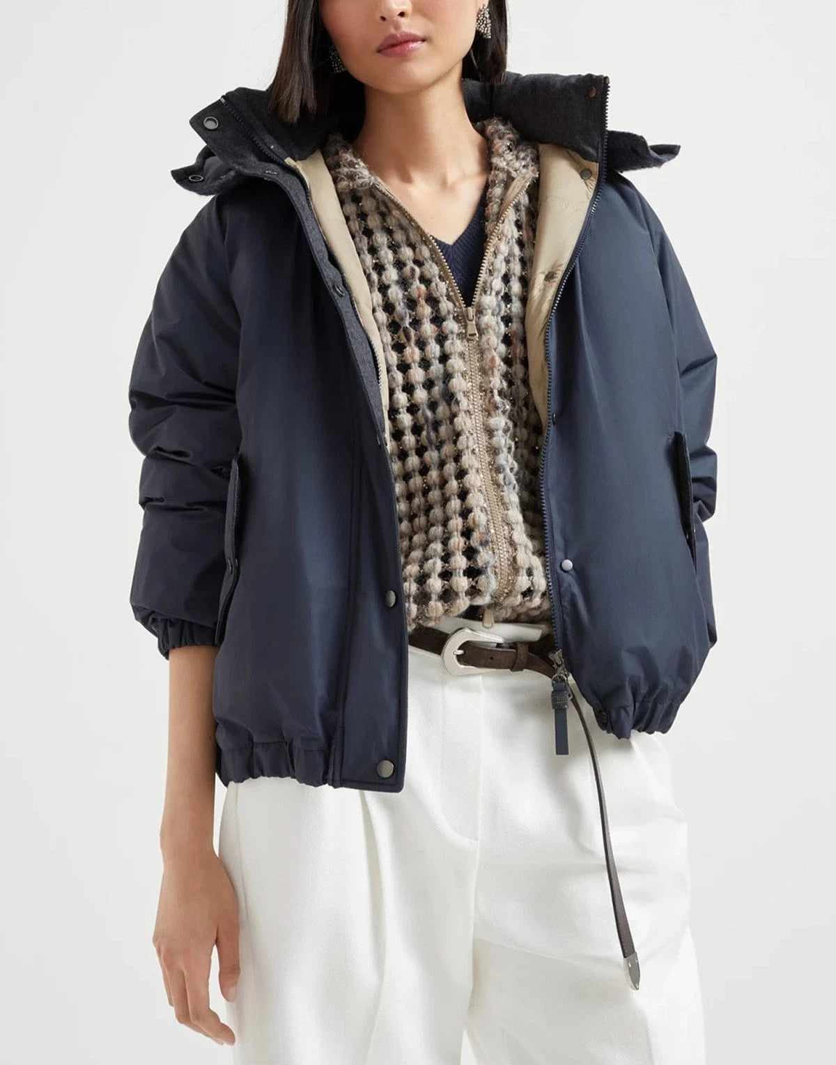 Brunello Cucinelli Techno Cotton Water-Resistant Taffeta Jacket