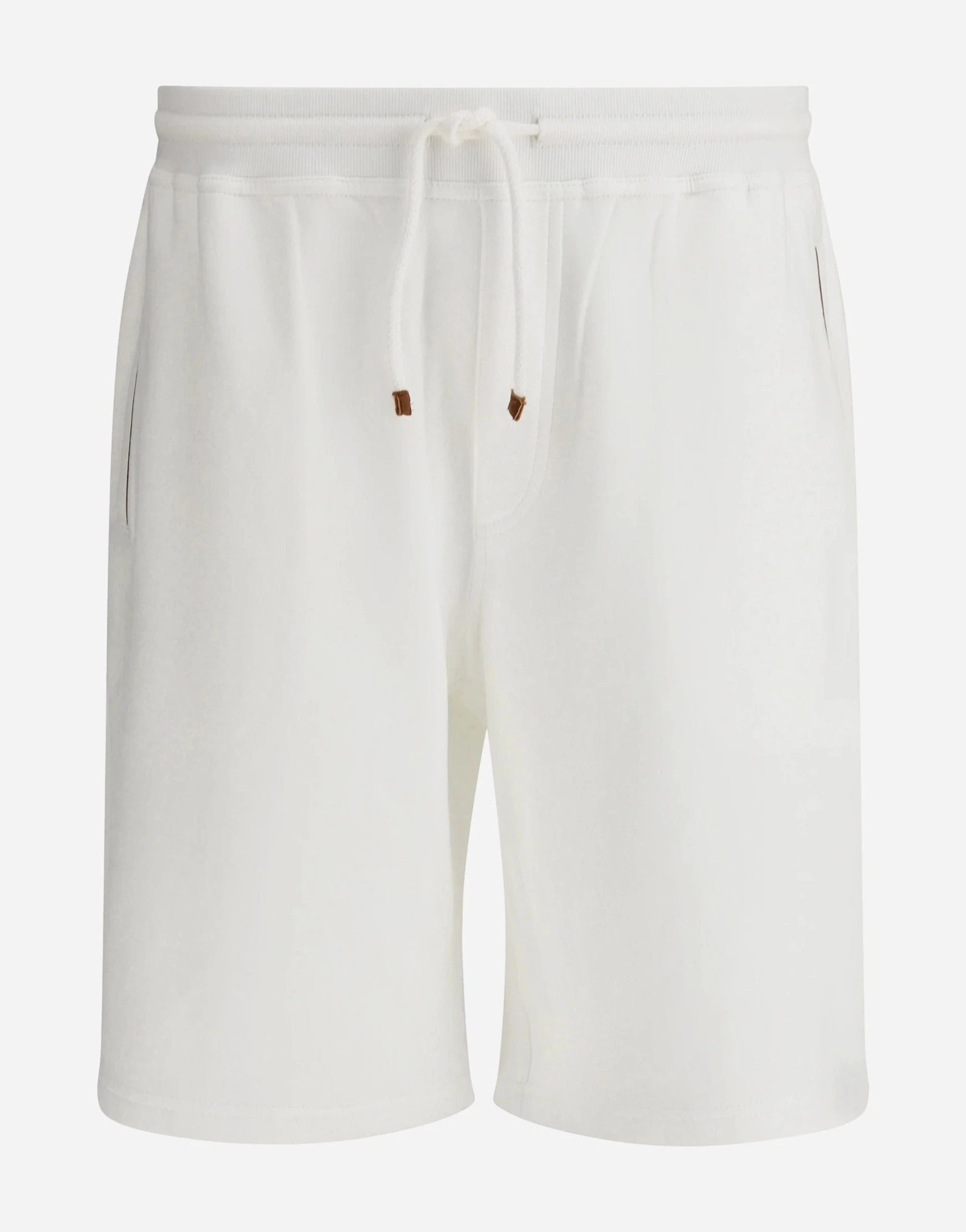 Brunello Cucinelli Techno French Terry Piping Shorts