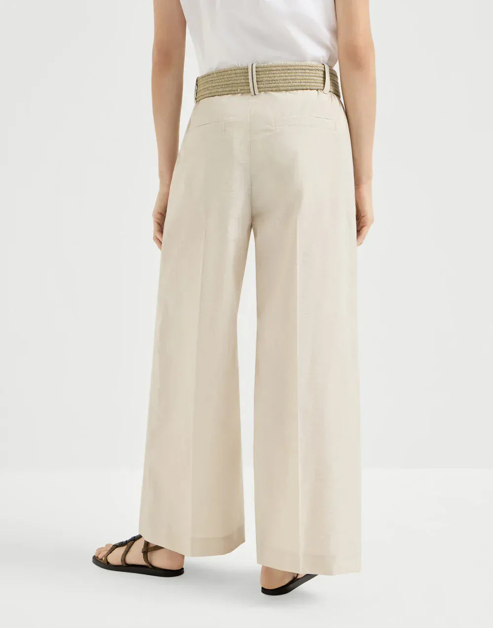 Brunello Cucinelli Techno Poplin A-Line Trousers
