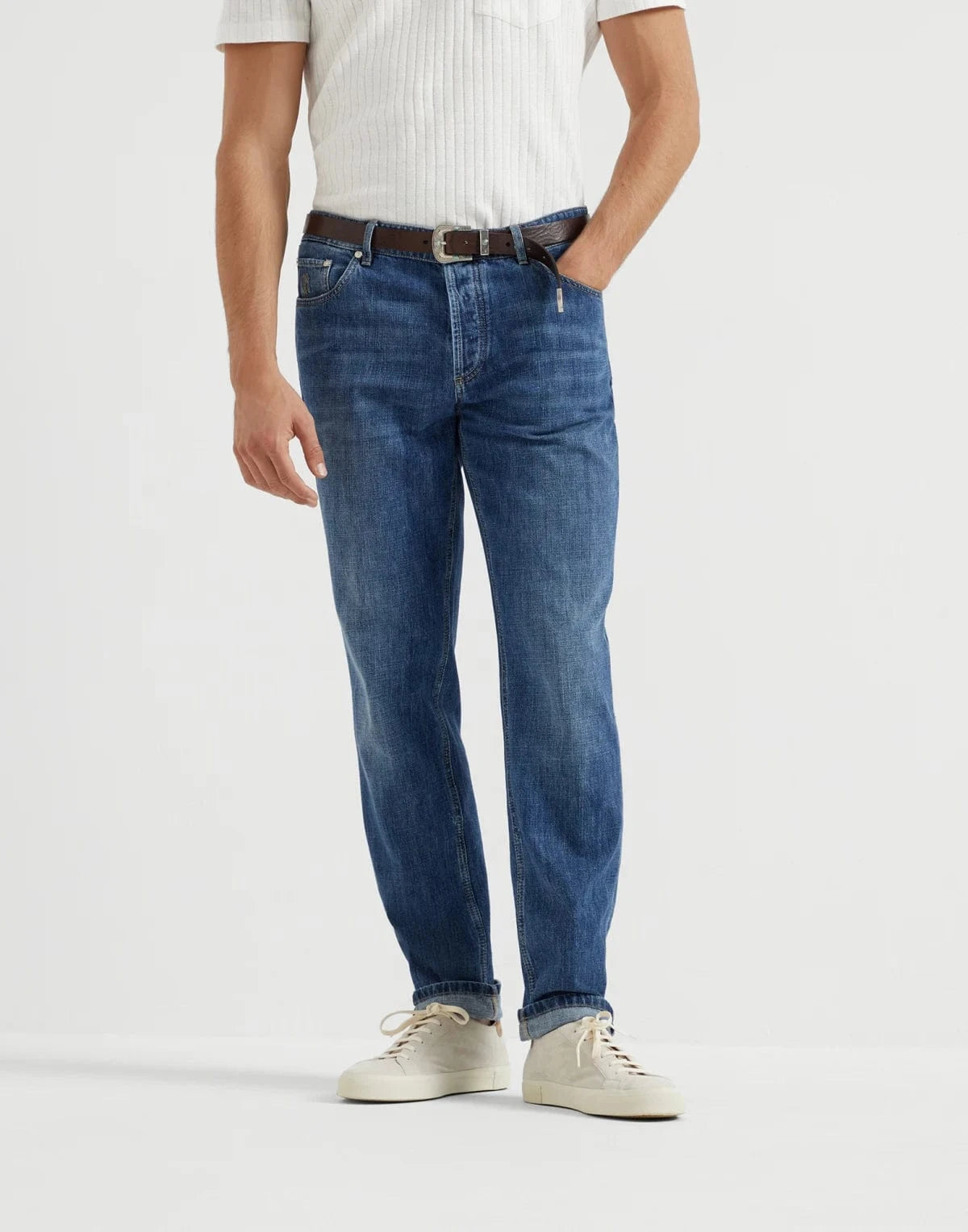 Brunello Cucinelli Traditional Fit Five-Pocket Jeans
