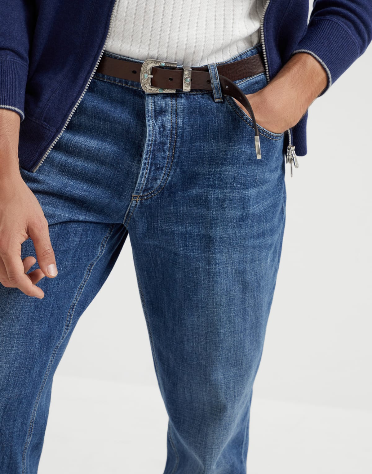 Brunello Cucinelli Traditional Fit Five-Pocket Jeans