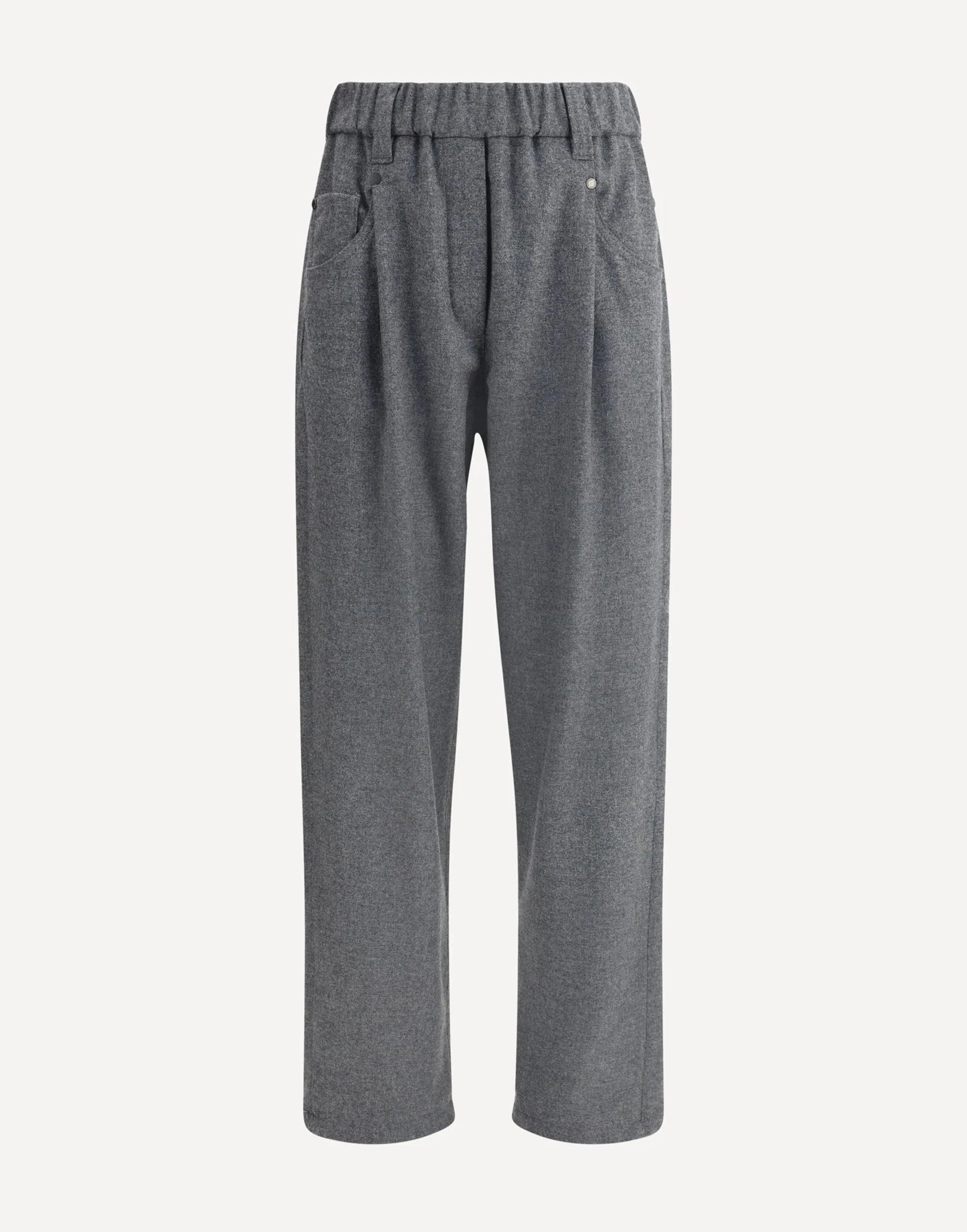 Brunello Cucinelli Twill Flannel Baggy Trousers