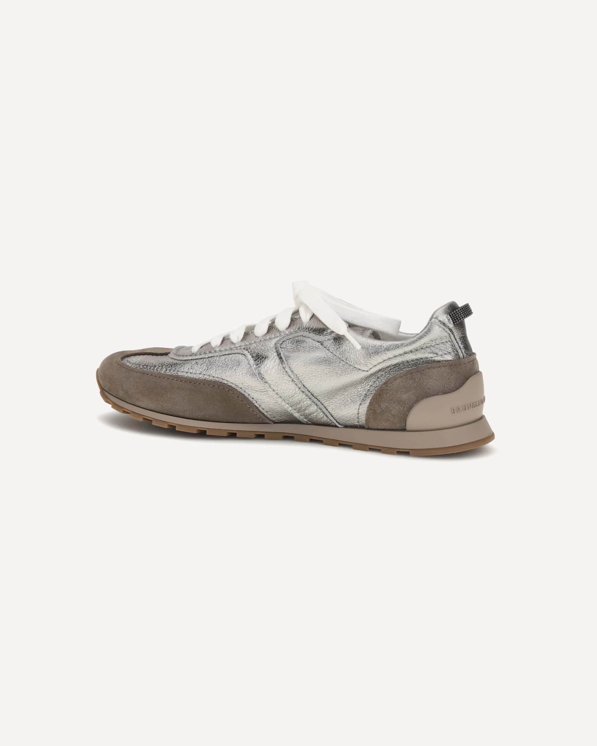 Brunello Cucinelli Brunello Cucinelli Two-Tone Suede Leather Sneakers