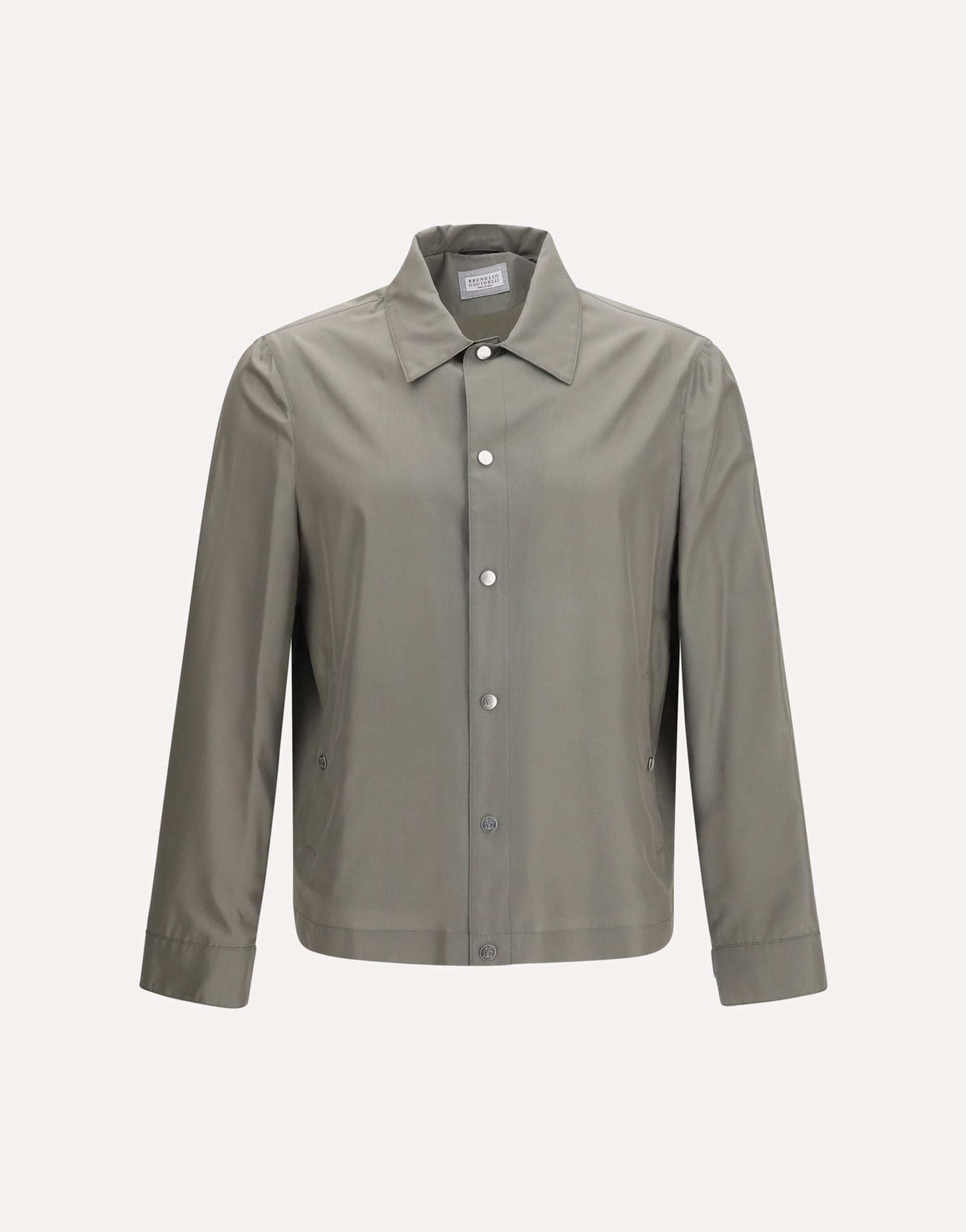 Brunello Cucinelli Brunello Cucinelli Unlined Silk Jacket With Snap Buttons