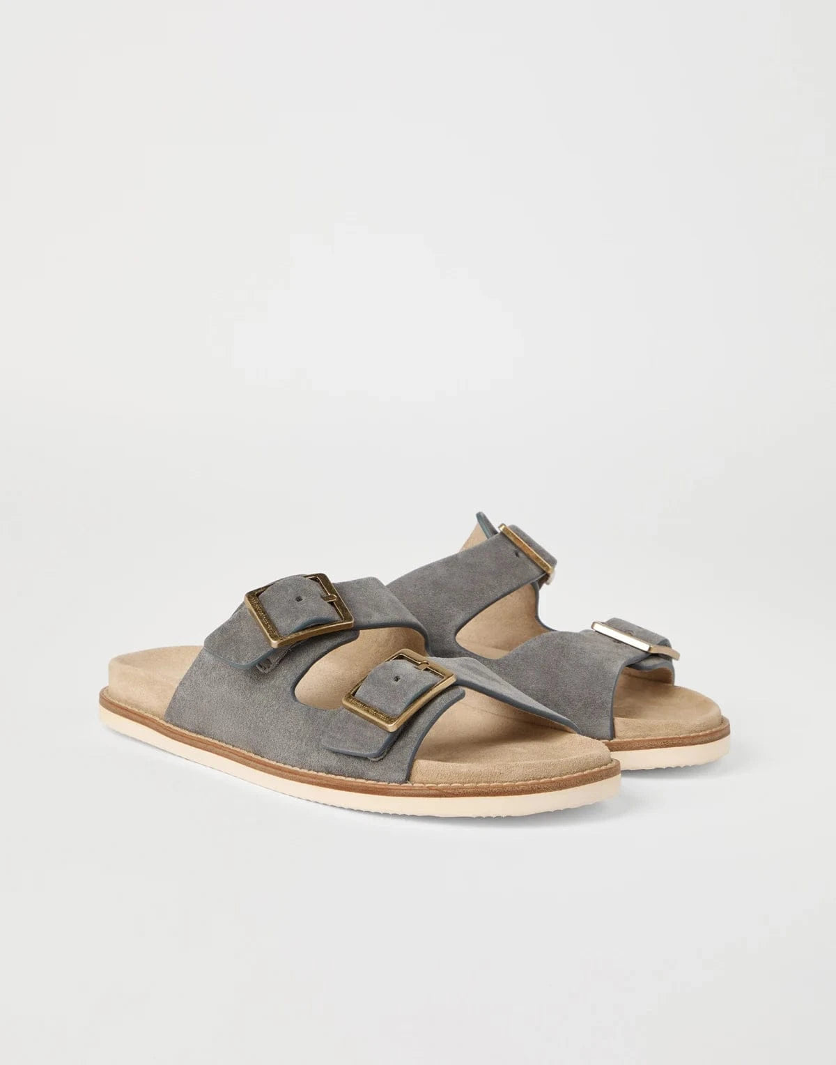 Brunello Cucinelli Urban Washed Suede Slides