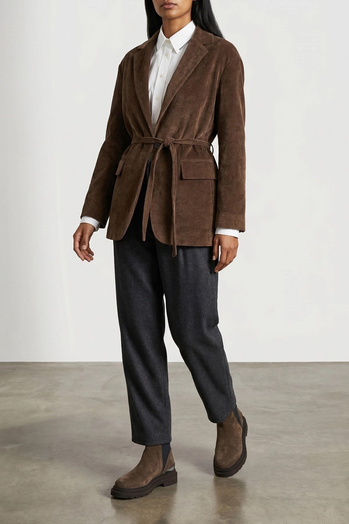 Brunello Cucinelli Samt-Blazer mit Spitzrevers - alternate view