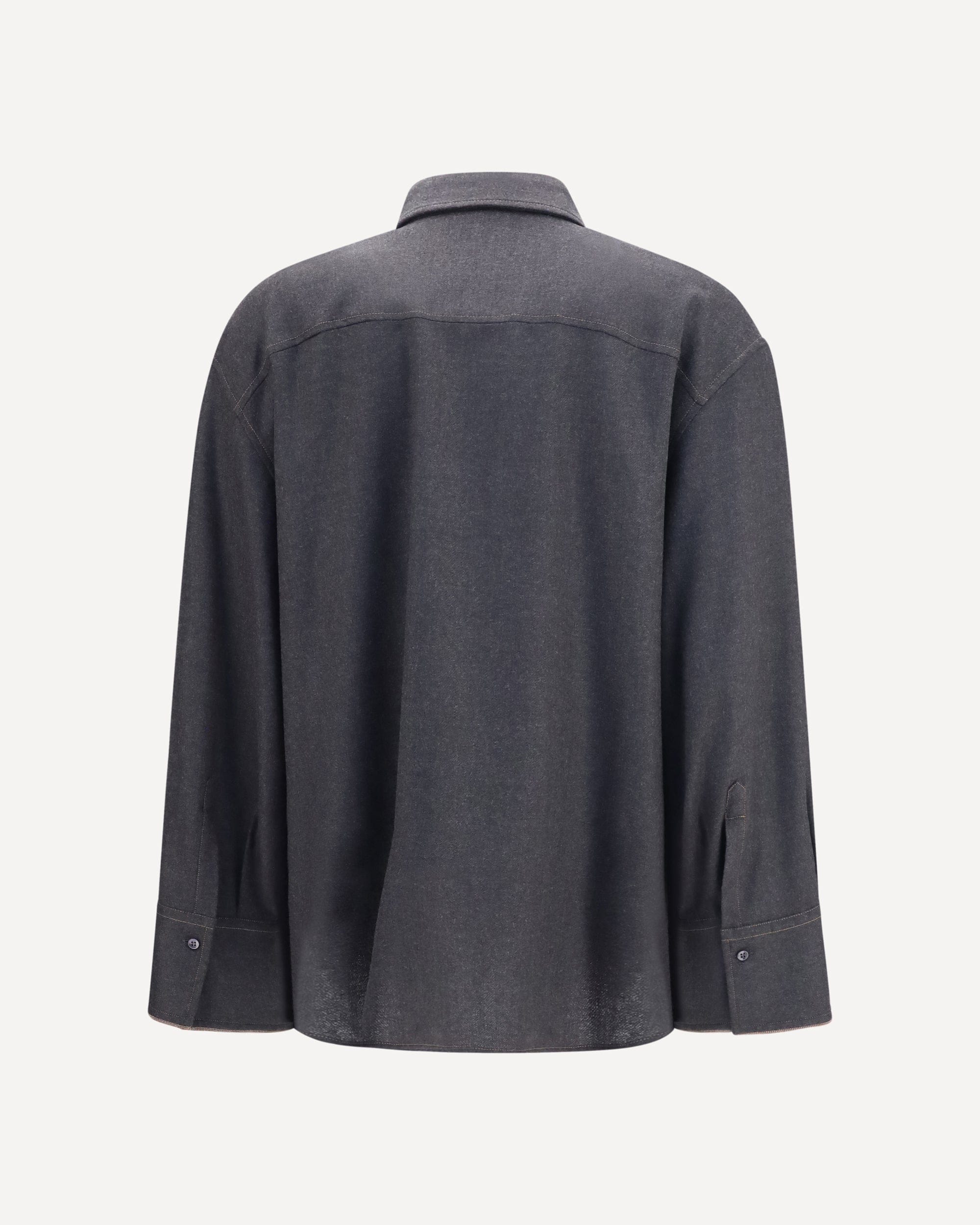 Brunello Cucinelli Virgin Wool Shirt With Monili - alternate view