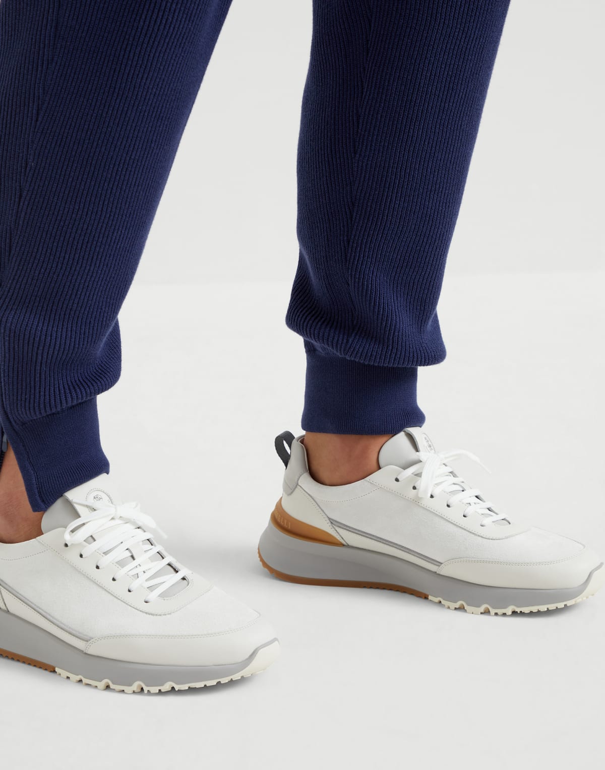 Brunello Cucinelli Washed Suede Leather Sneakers