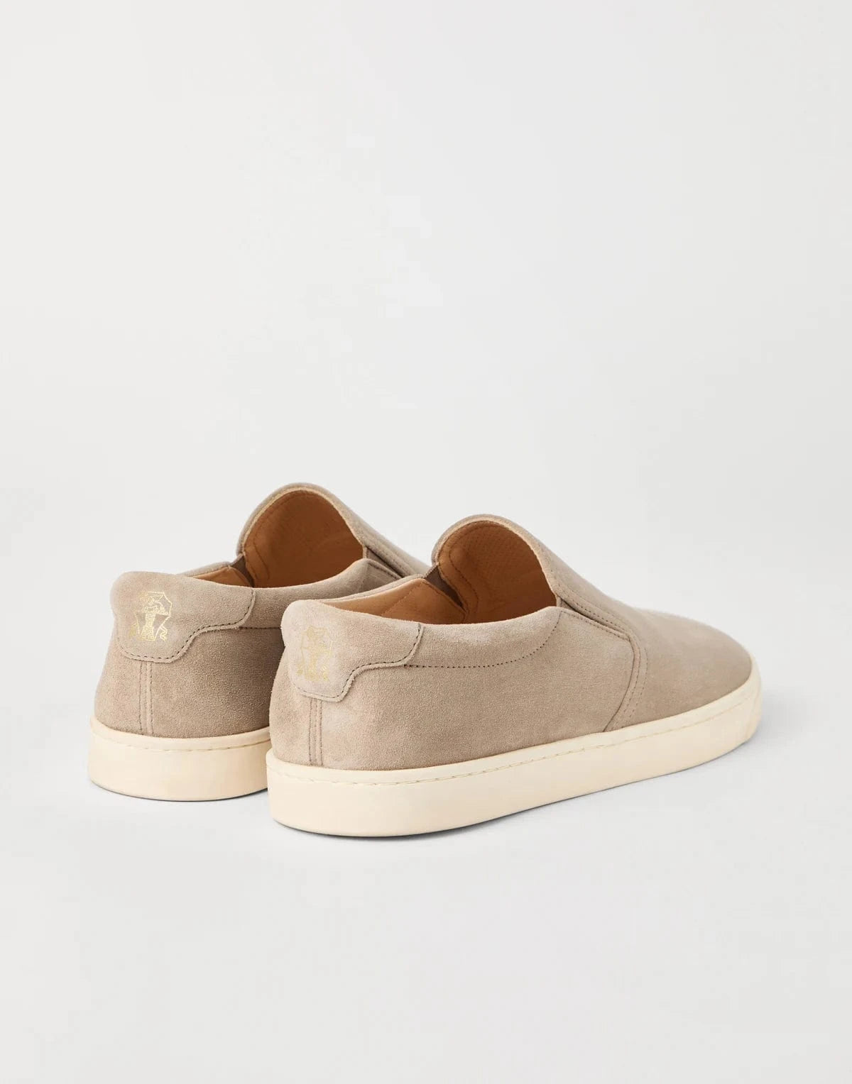 Brunello Cucinelli Washed Suede Slip-Ons