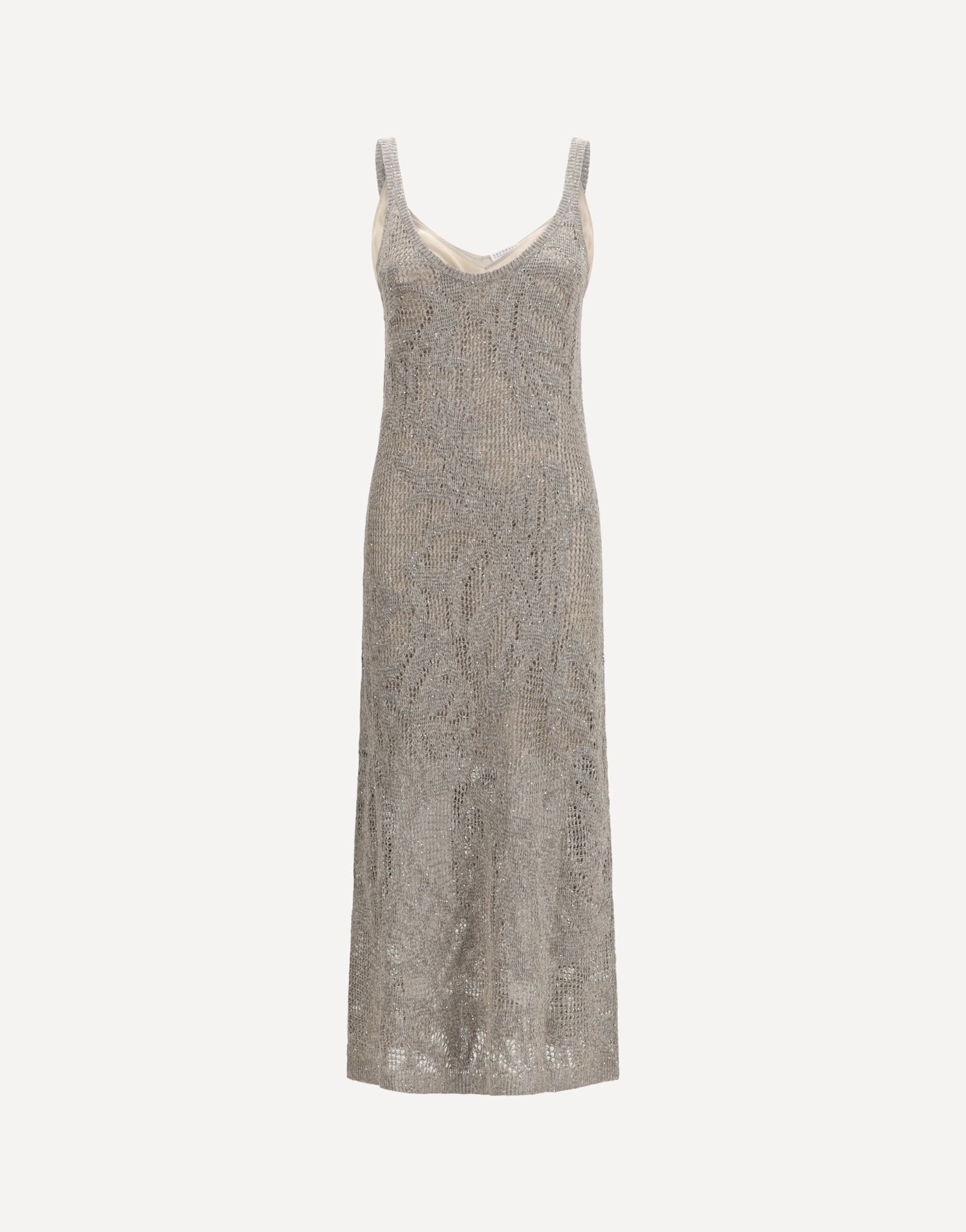 Brunello Cucinelli Water Lilies Openwork Maxi Dress