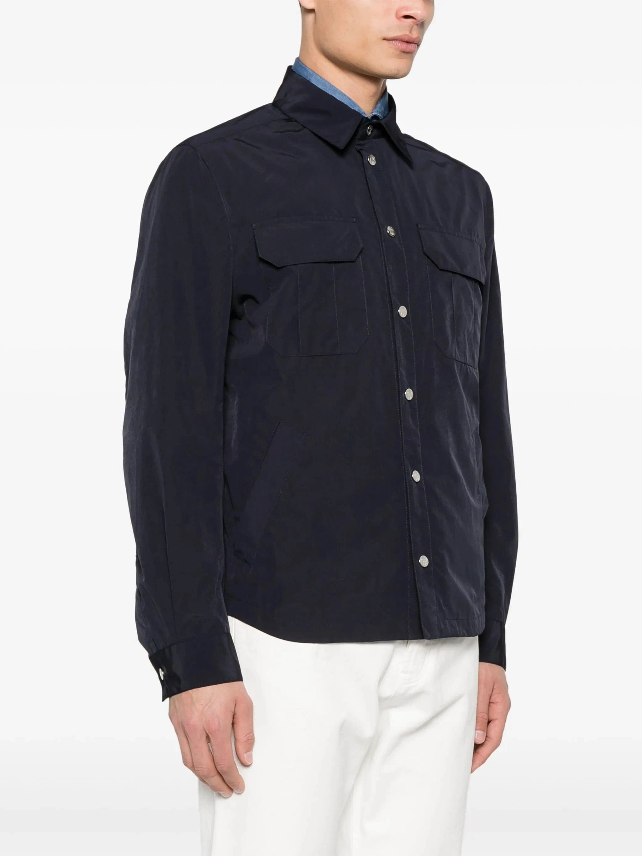 Brunello Cucinelli Water-Resistant Shirt-Style Jacket