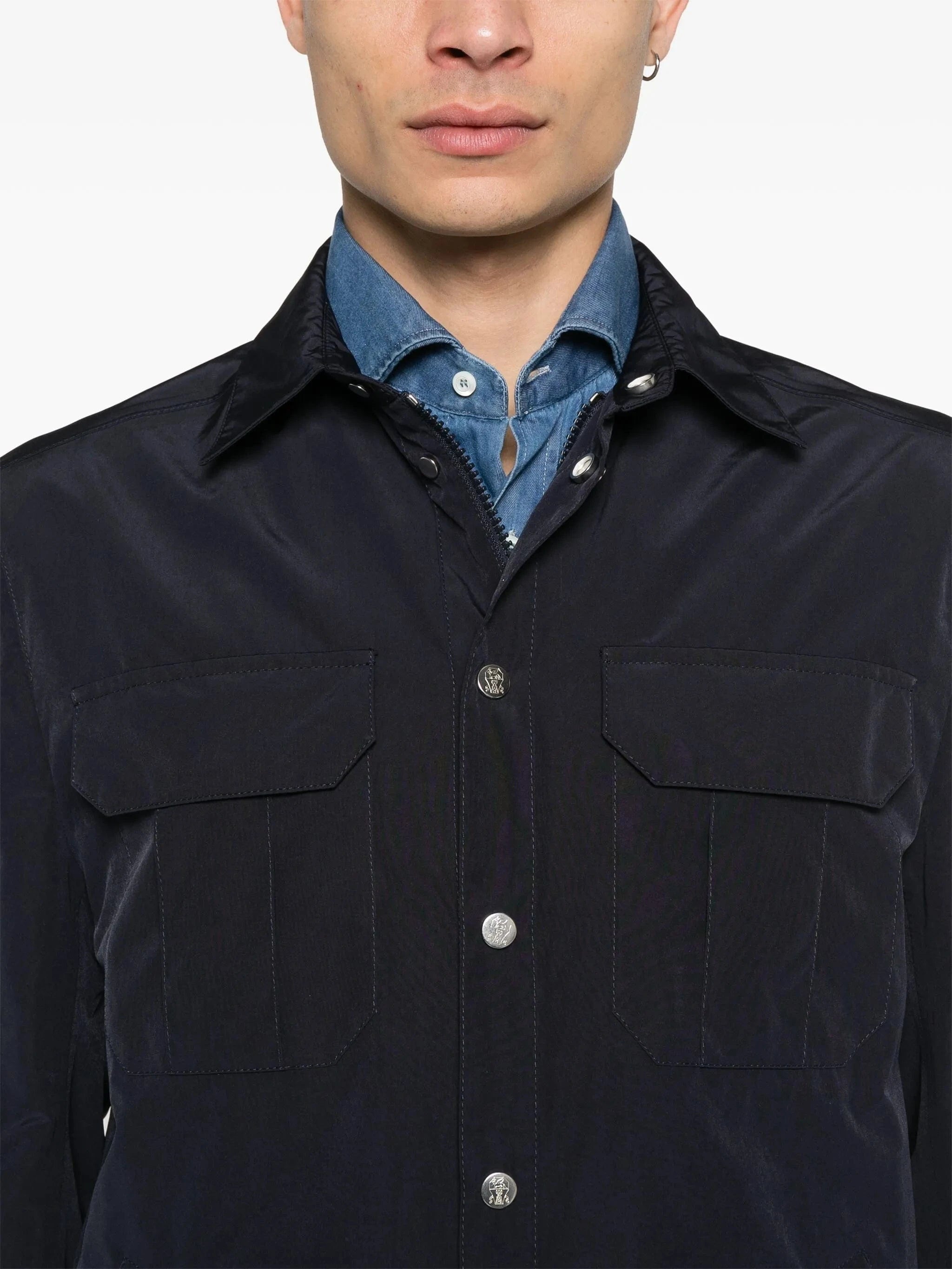Brunello Cucinelli Water-Resistant Shirt-Style Jacket