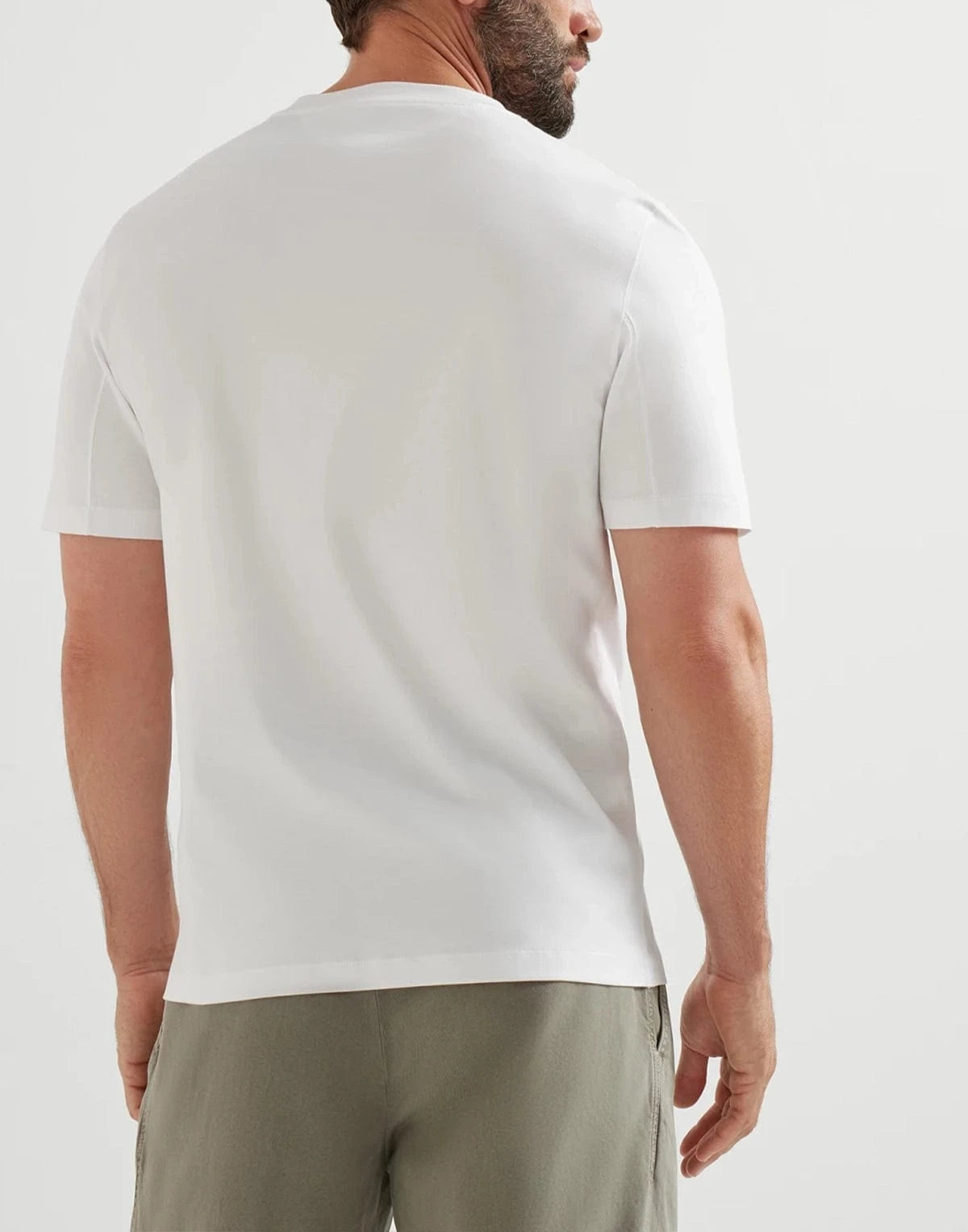 Brunello Cucinelli White Anamnesis-Print Cotton T-Shirt