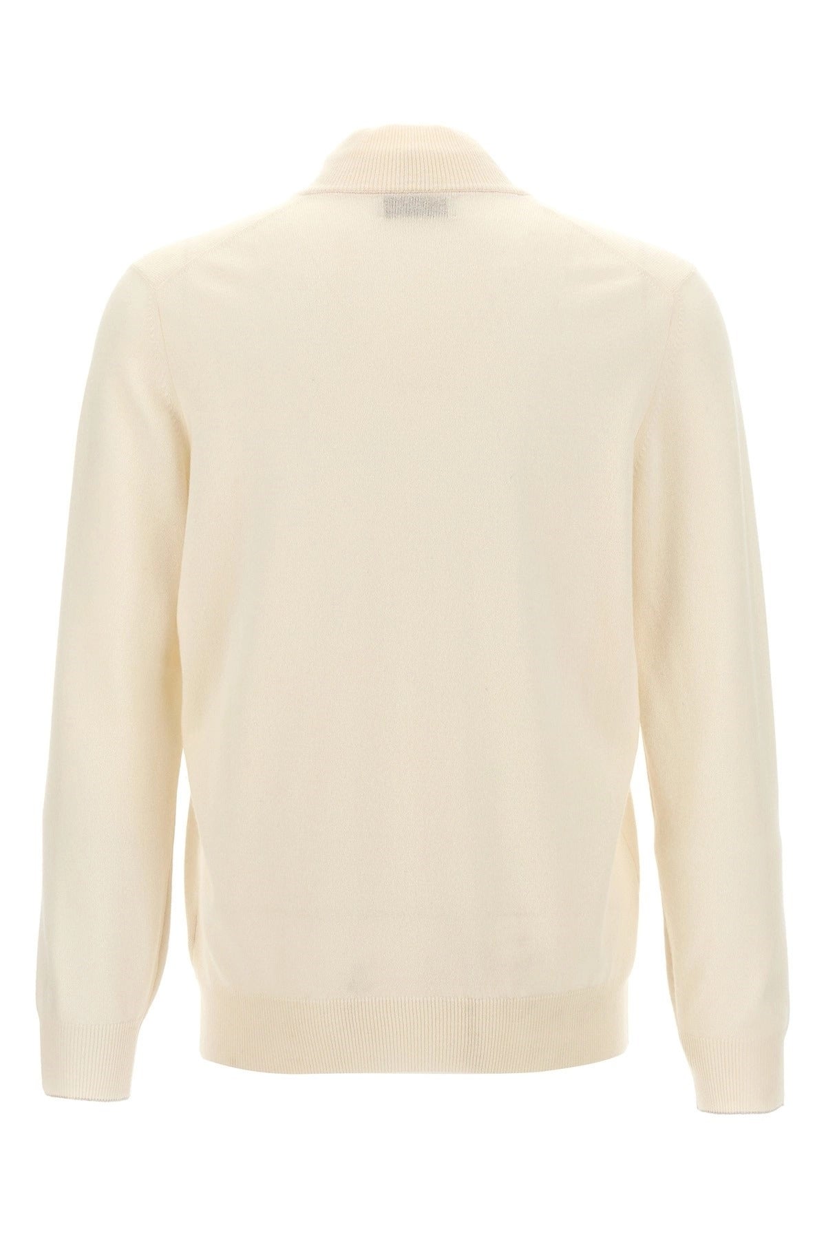 Brunello Cucinelli White Cashmere High-Neck Sweater - alternate view
