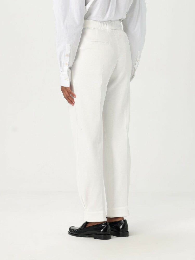 Brunello Cucinelli White Cotton Dress Trousers