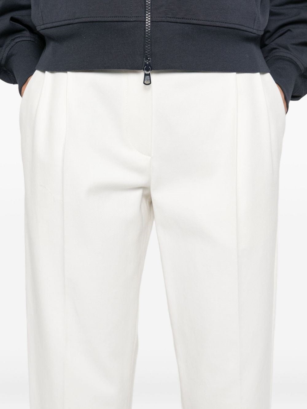 Brunello Cucinelli White Cotton Trousers