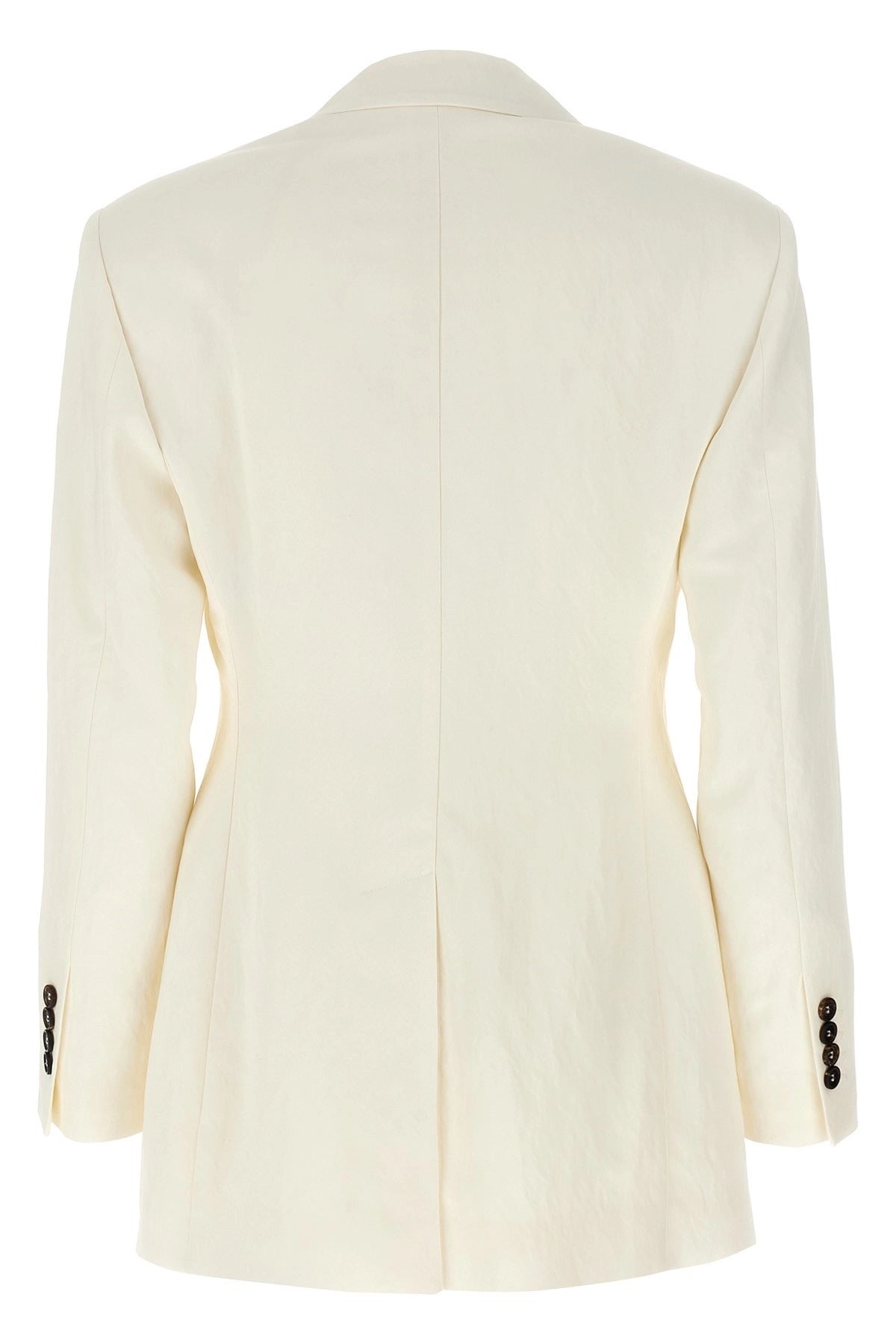 Brunello Cucinelli White Double-Breasted Blazer
