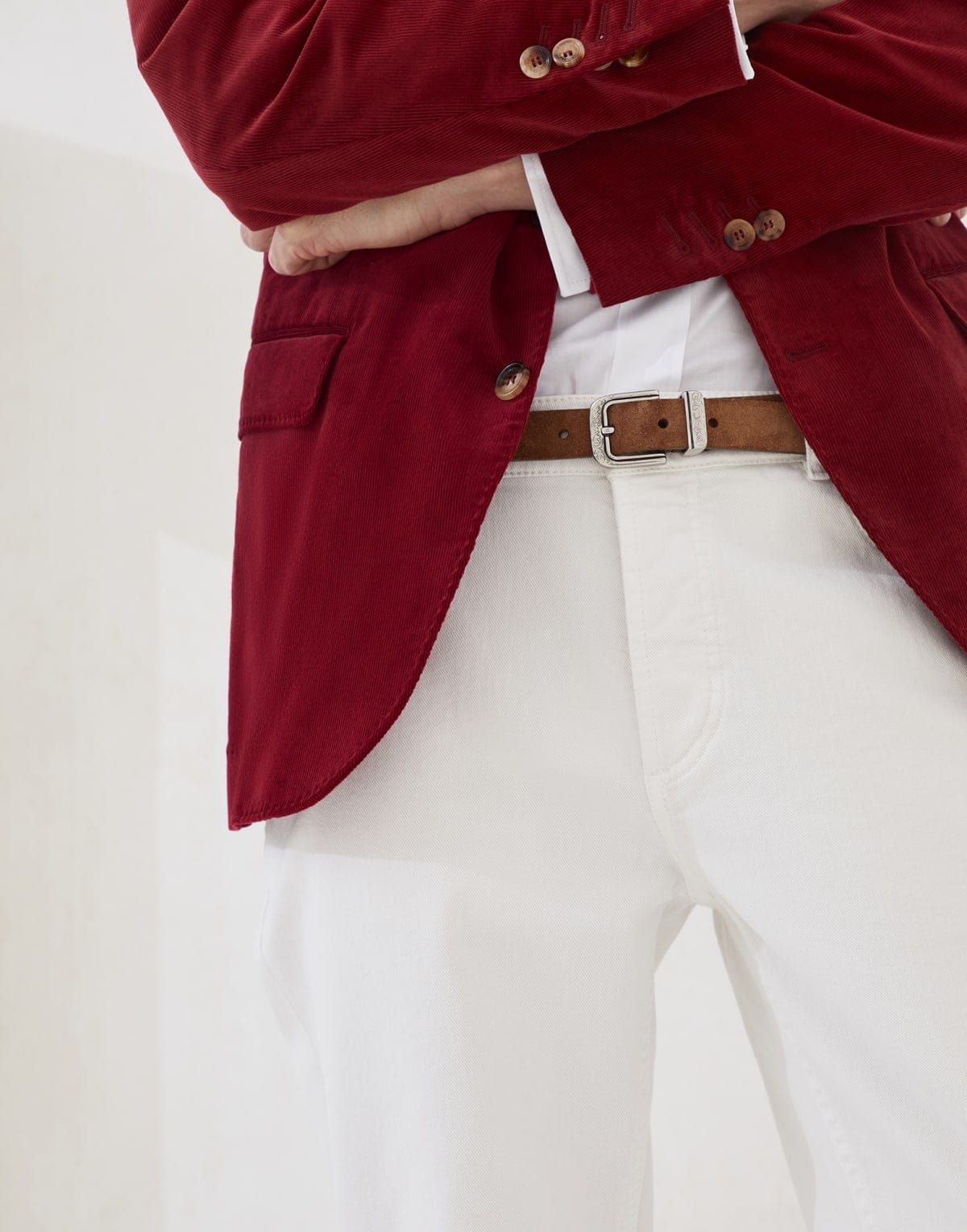 Brunello Cucinelli White Garment-Dyed Jeans