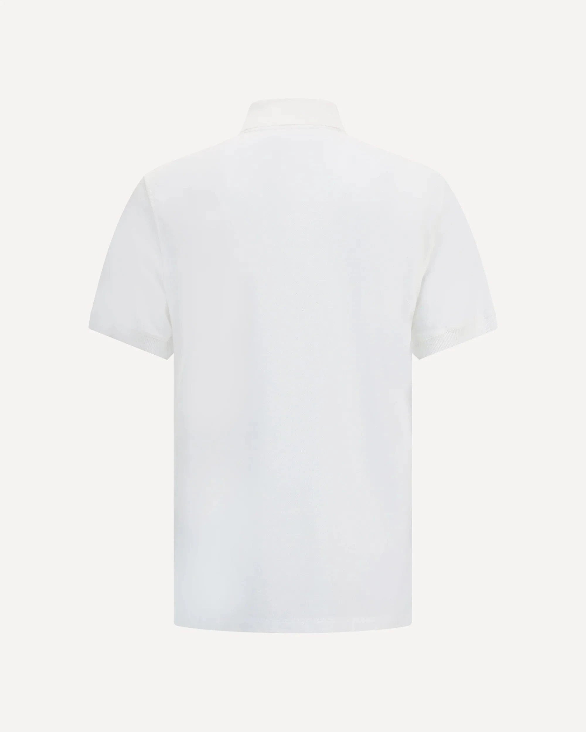 Brunello Cucinelli White Logo Cotton Polo Shirt