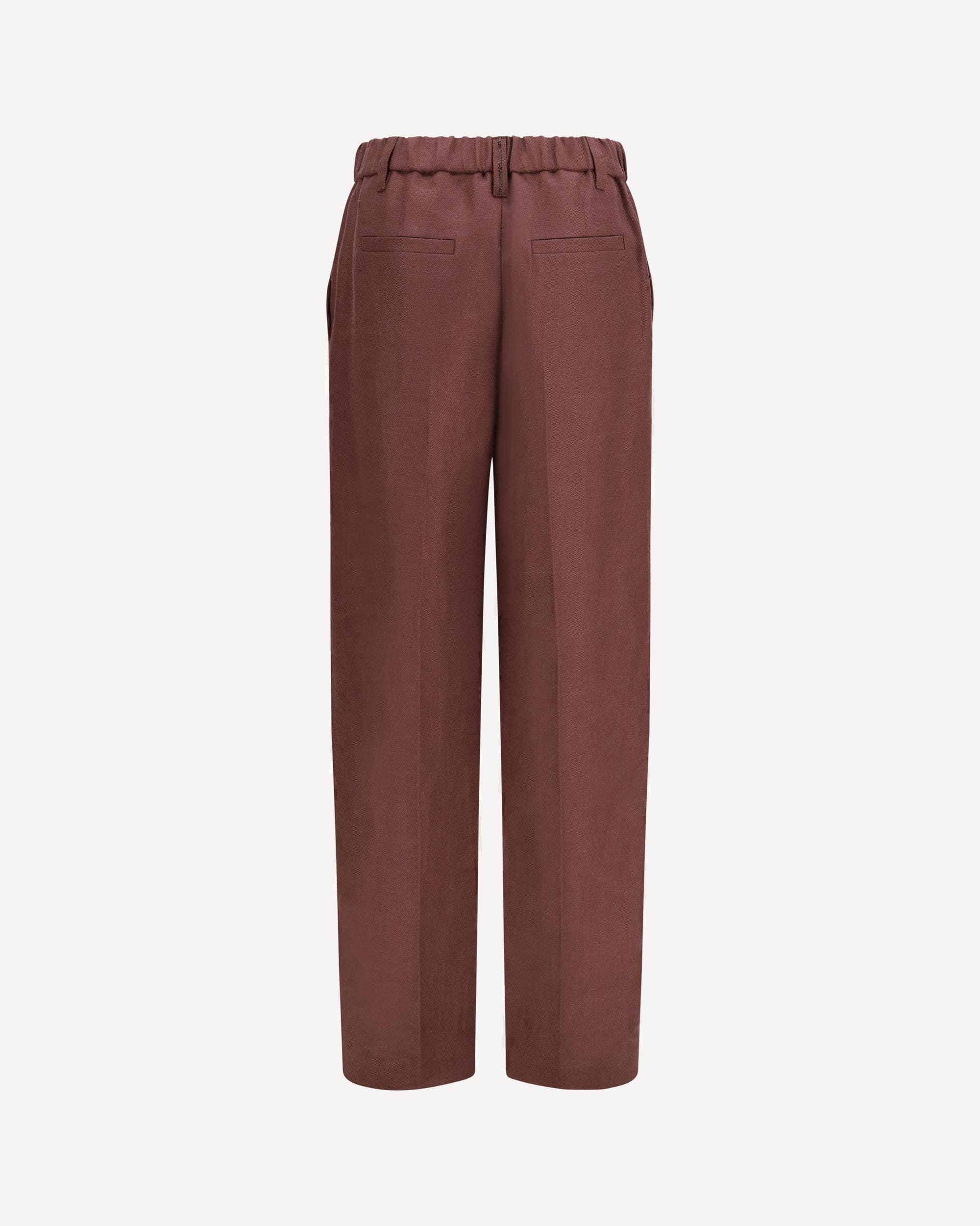 Brunello Cucinelli Wide-Leg Pants In Linen With Elastic Waistband And Belt Loops