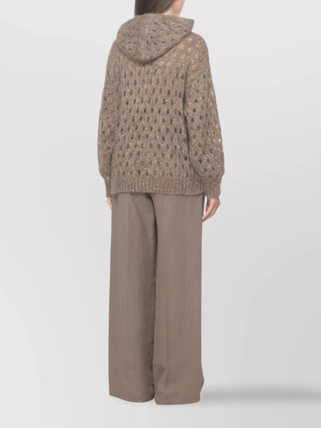 Brunello Cucinelli Wispy Dazzling Net Hoodie