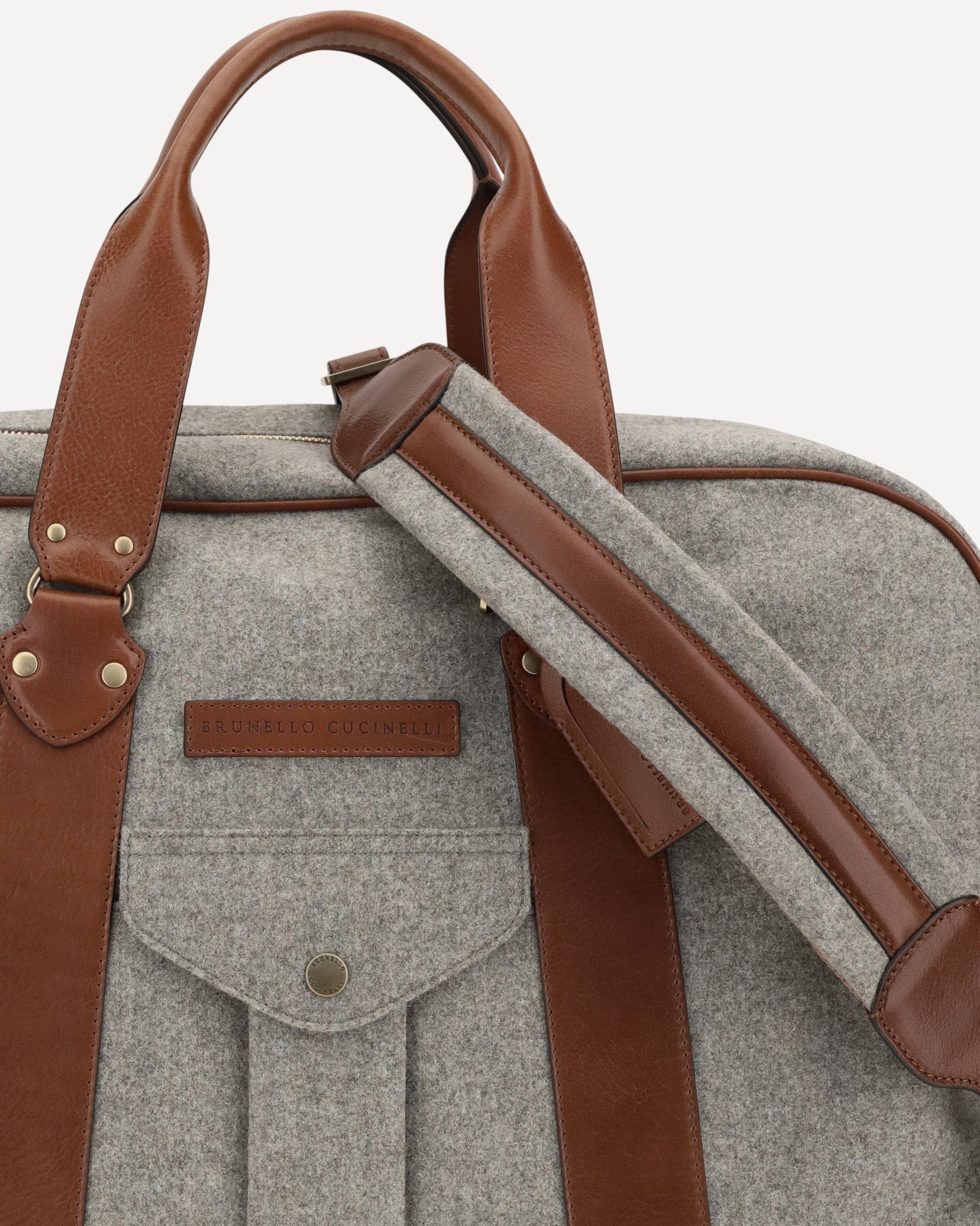 Brunello Cucinelli Brunello Cucinelli Wool And Leather Travel Bag