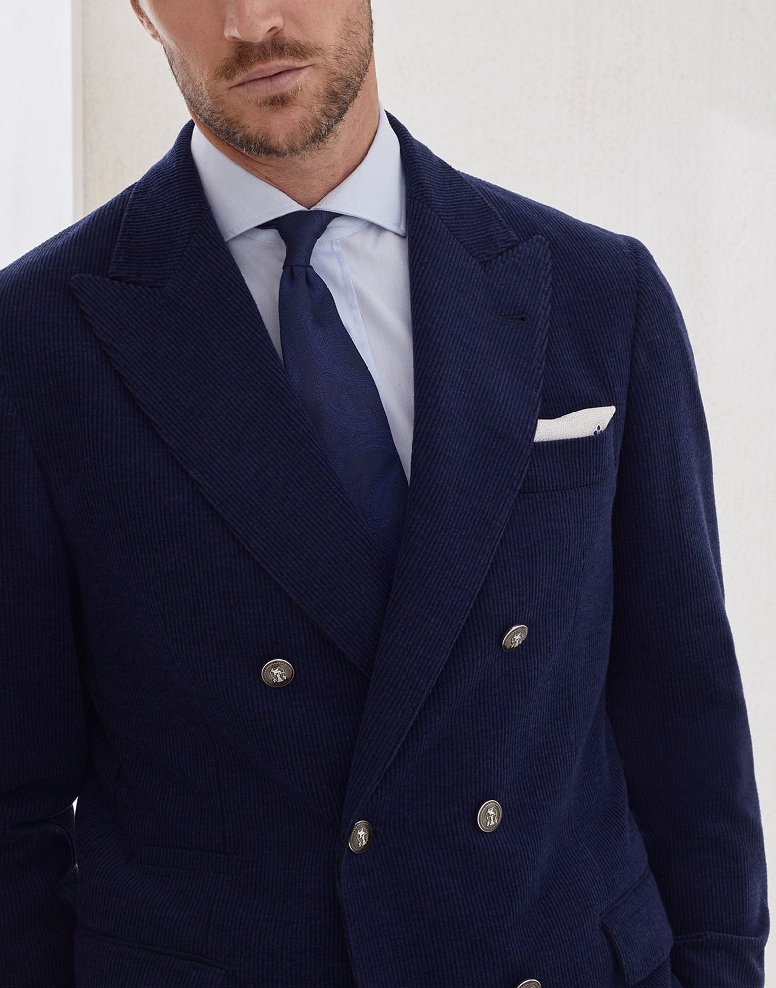 Brunello Cucinelli Wool-Blend Corduroy Deconstructed Blazer