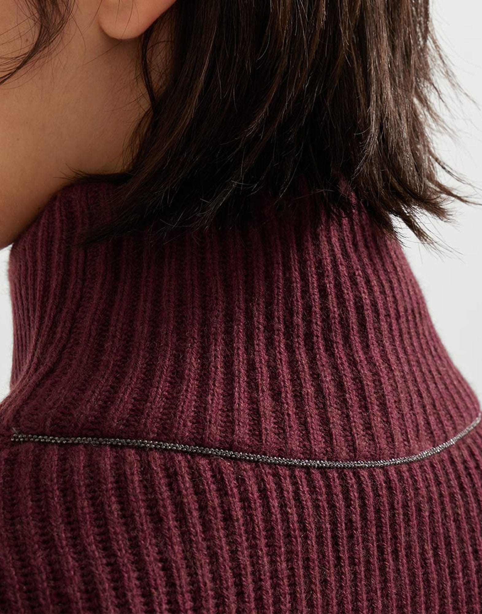 Brunello Cucinelli Wool-Blend English Rib Knit Dress