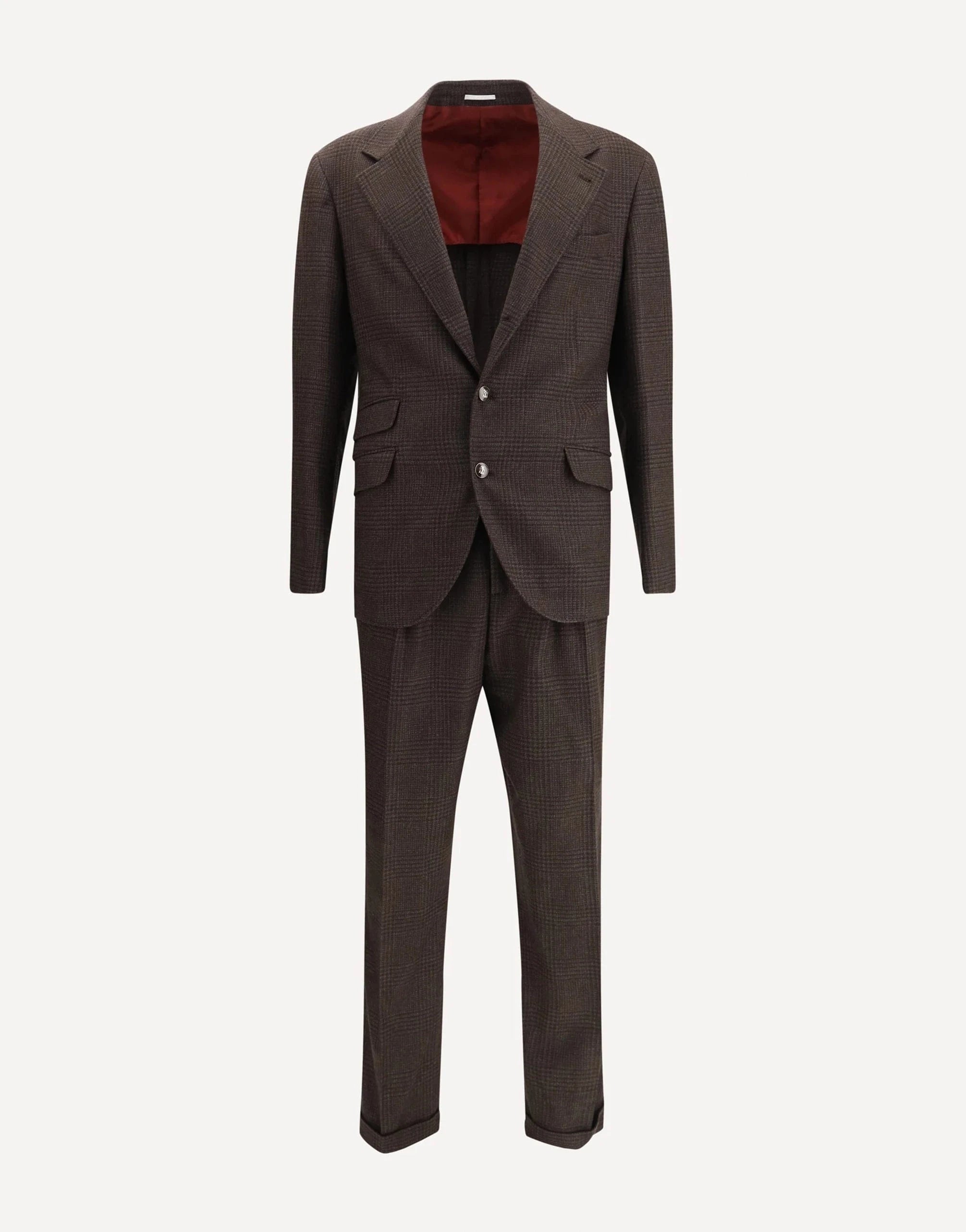 Brunello Cucinelli Wool-Blend Prince of Wales Suit