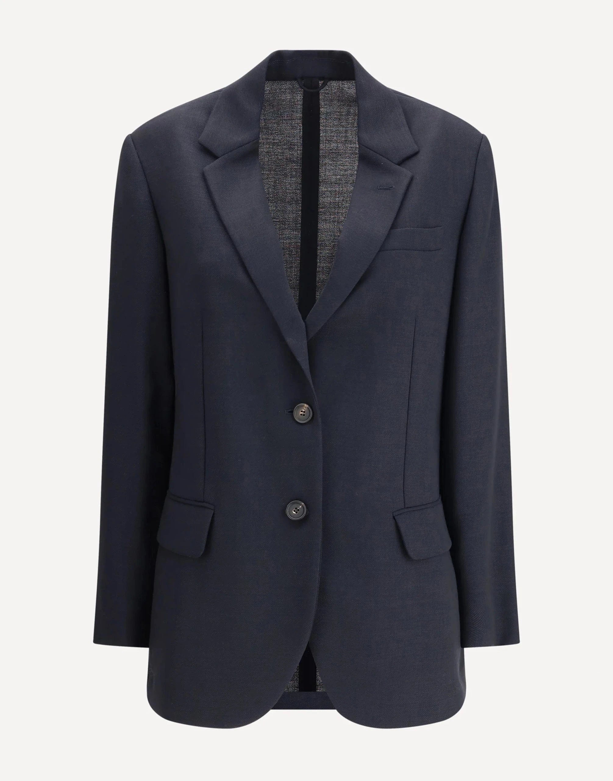 Brunello Cucinelli Wool Crêpe Monili Twill Blazer