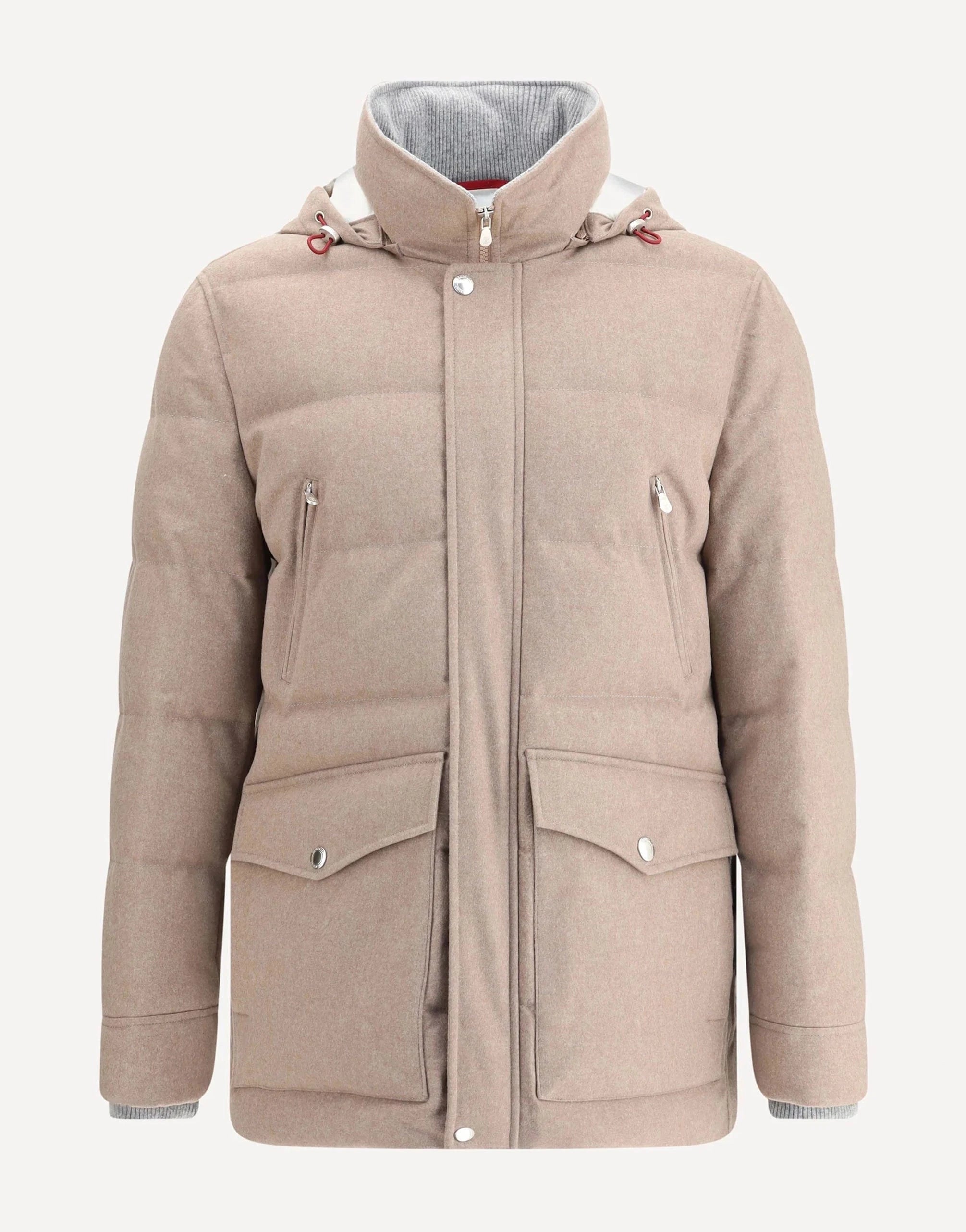 Brunello Cucinelli Wool Hooded Quilted Jacket
