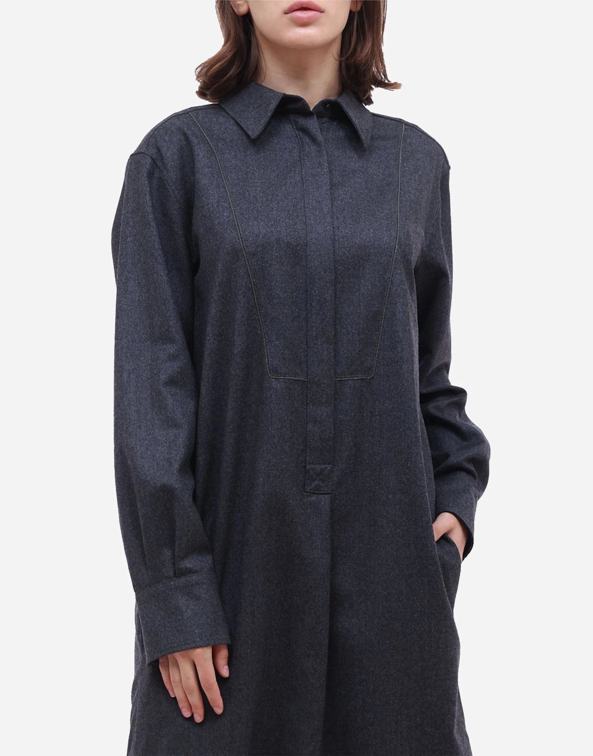 Brunello Cucinelli Wool Shirt Dress