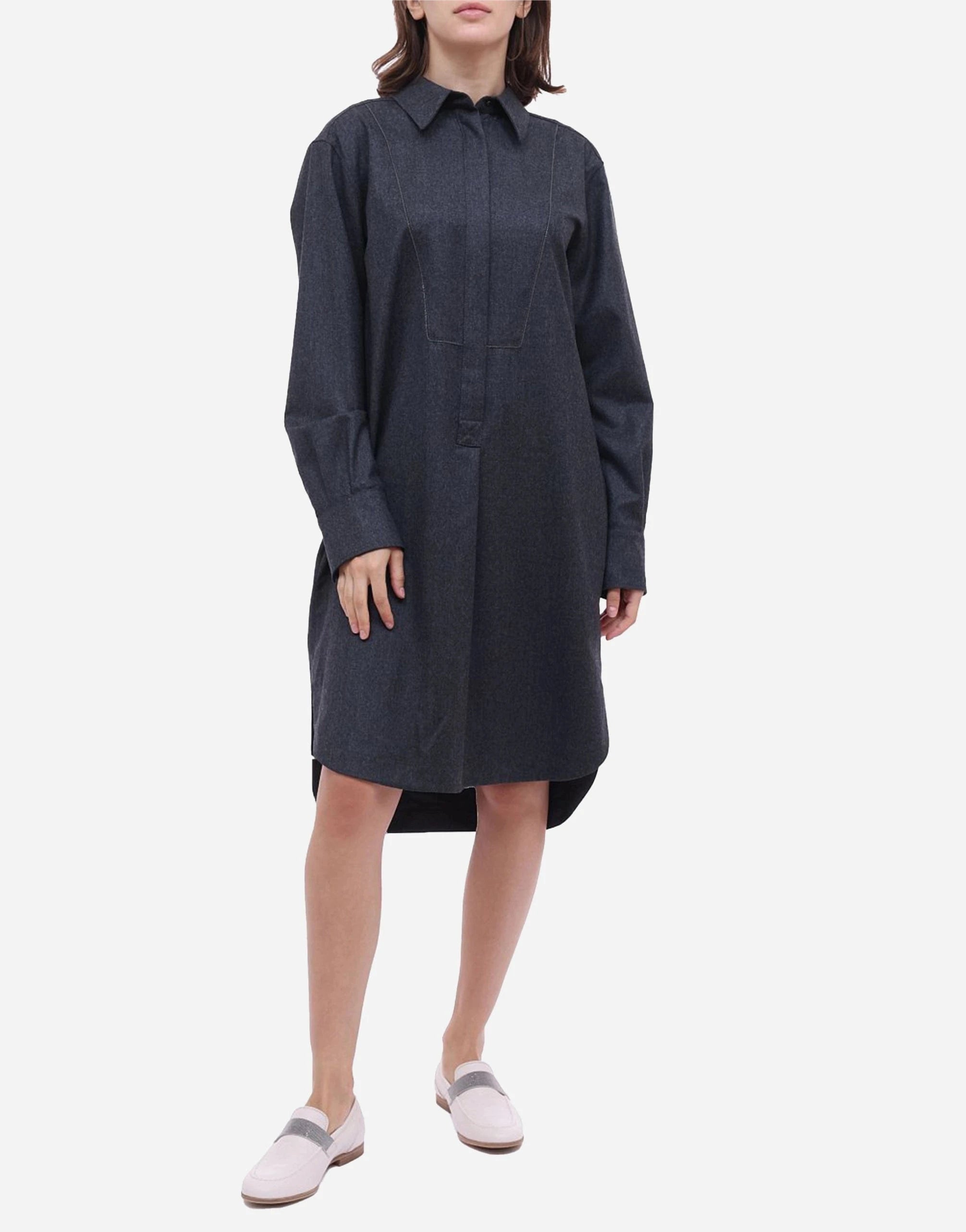 Brunello Cucinelli Wool Shirt Dress