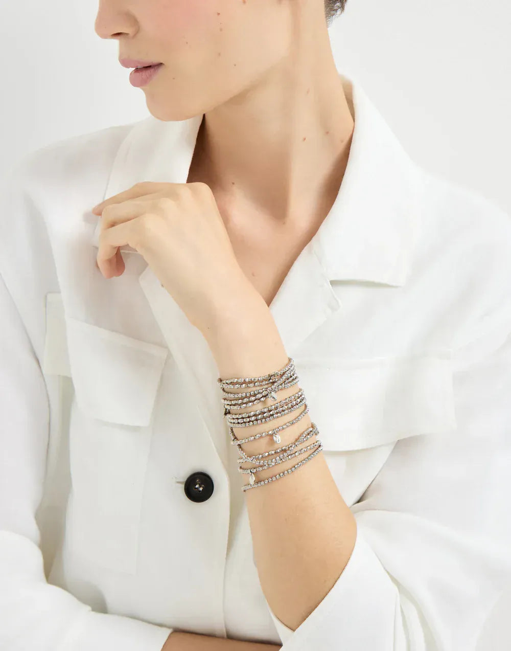 Brunello Cucinelli Wrap Bracelet in Sterling Silver - alternate view
