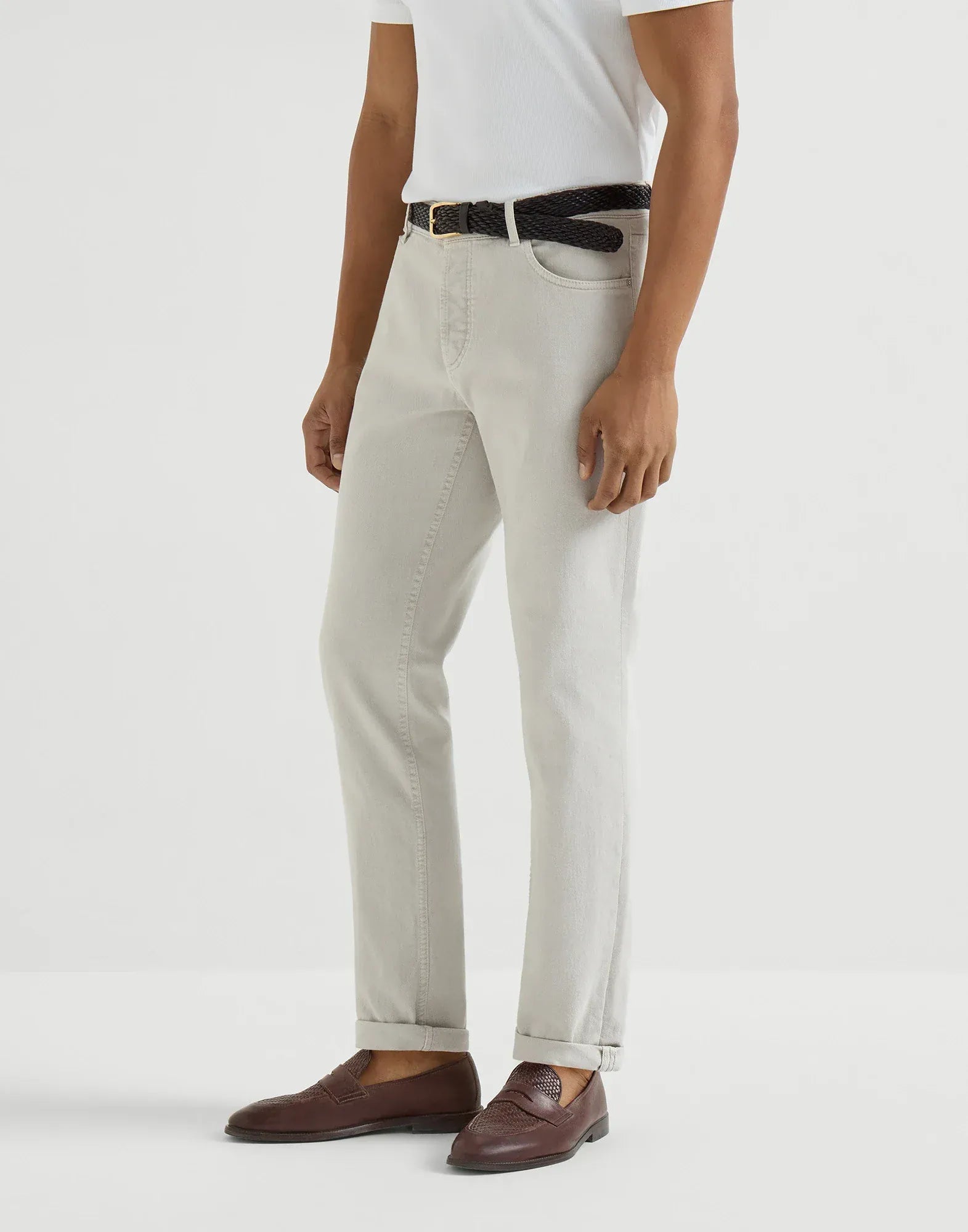 Brunello Cucinelli Yuta Garment-Dyed Denim Jeans