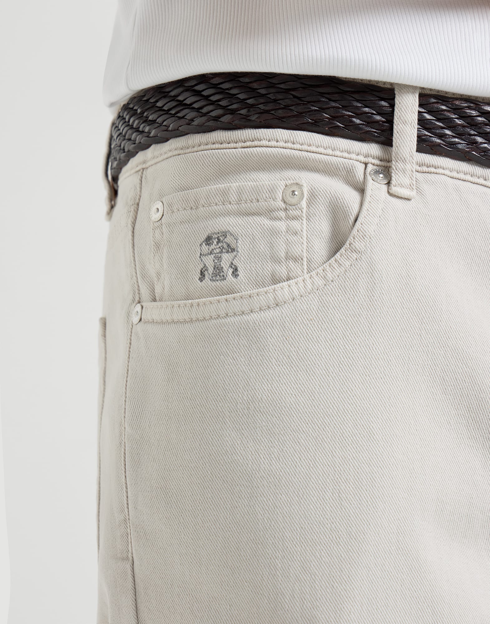 Brunello Cucinelli Yuta Garment-Dyed Denim Jeans