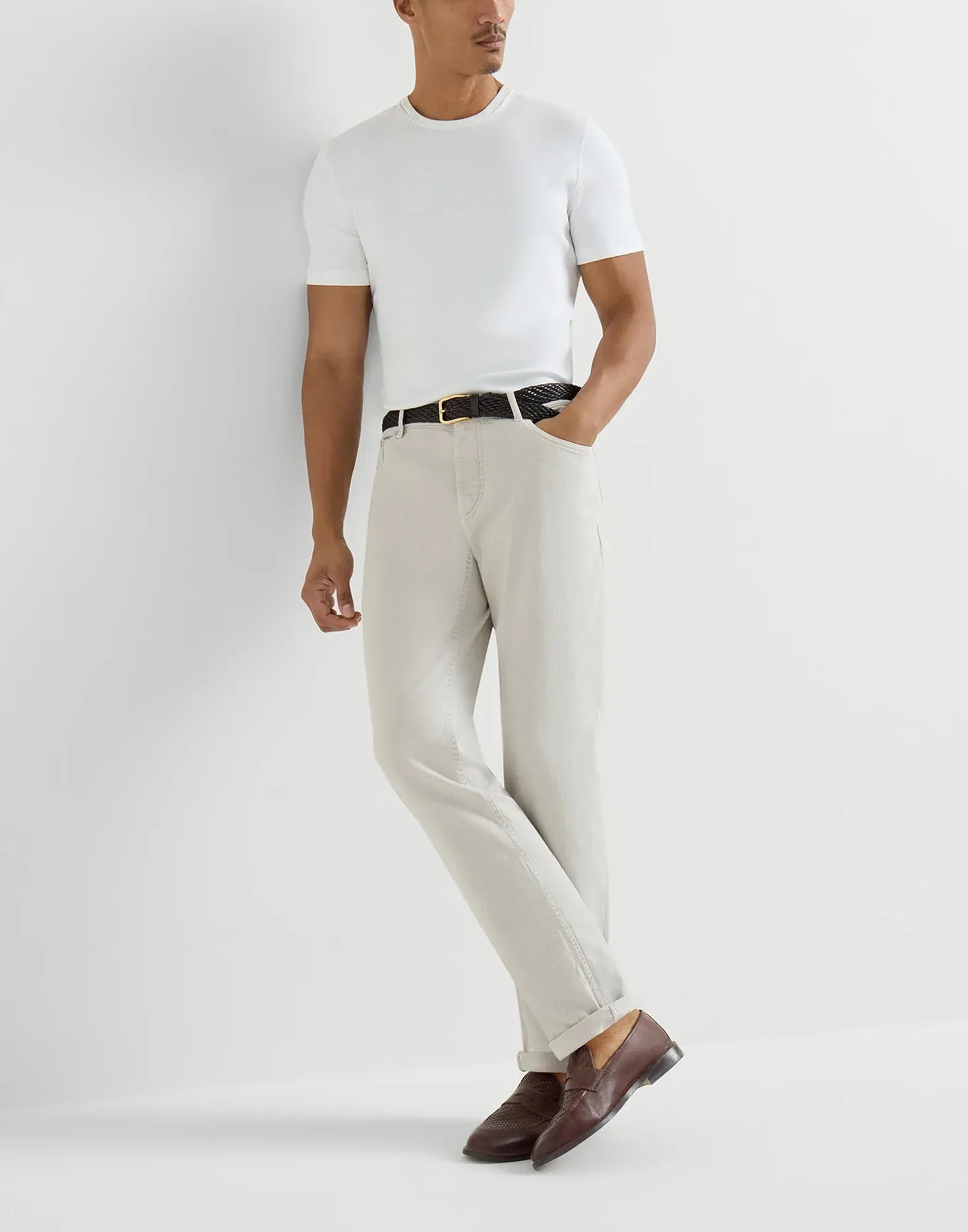 Brunello Cucinelli Yuta Garment-Dyed Denim Jeans
