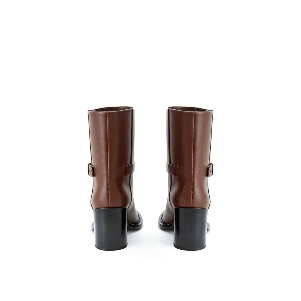 Burberry Ankle Strap Printed Logo Boots