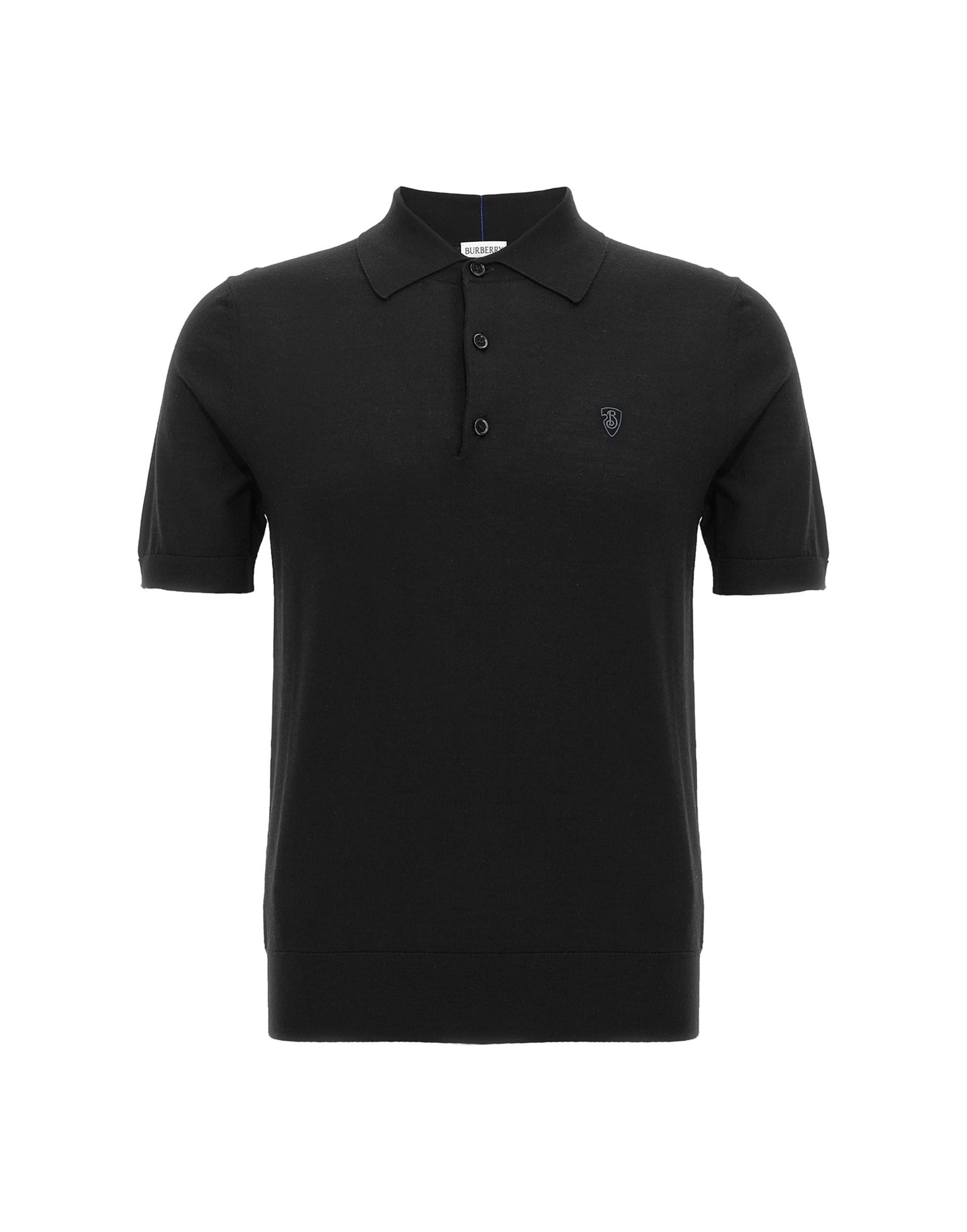 Burberry Burberry Black Wool Polo Shirt