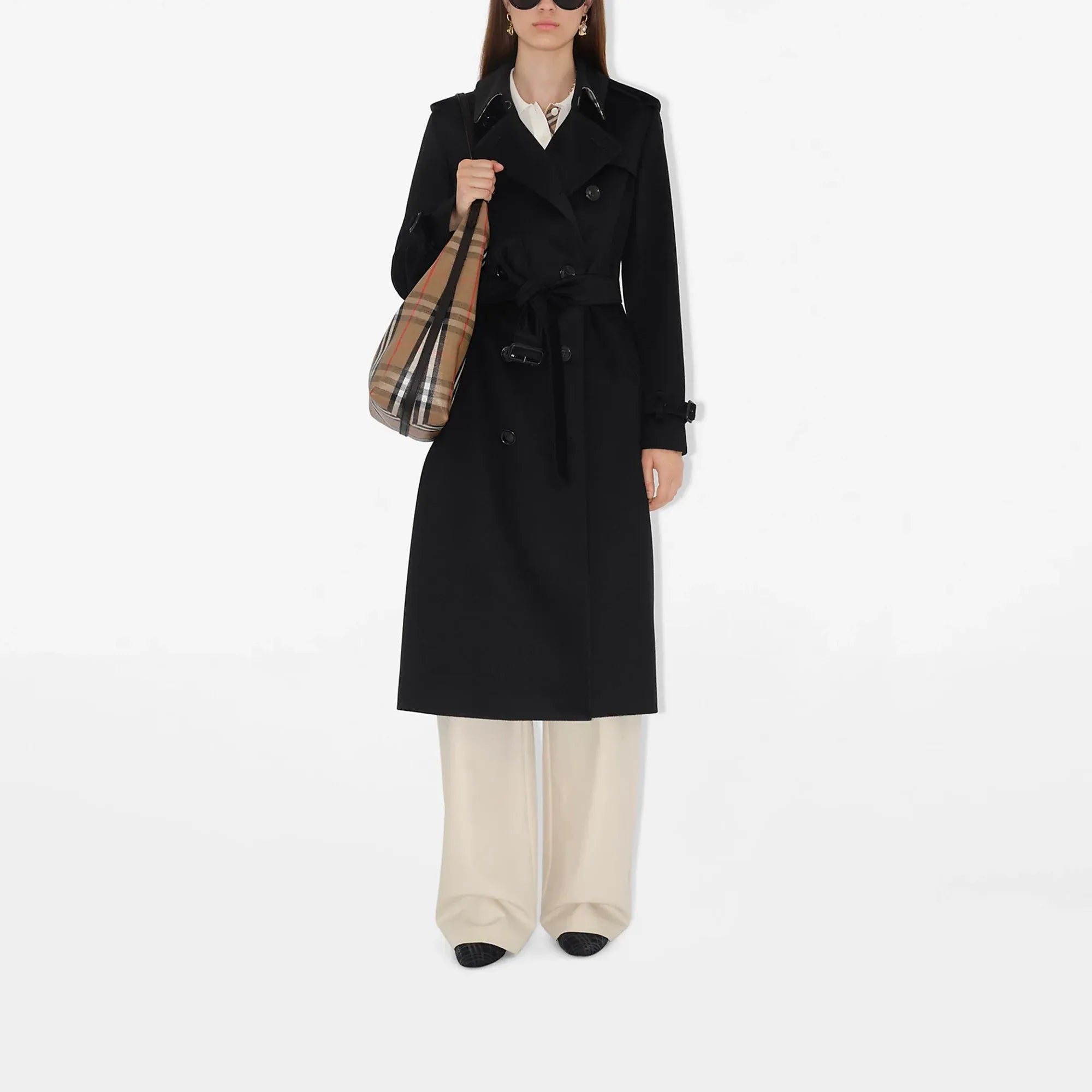 Burberry Cashmere Kensington Trench Coat - alternate view