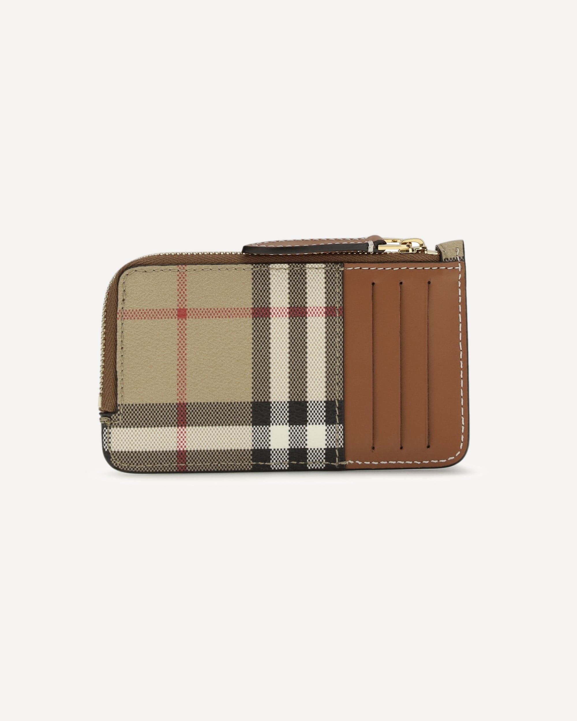 Burberry Check Card Holder With Zipper - alternate view