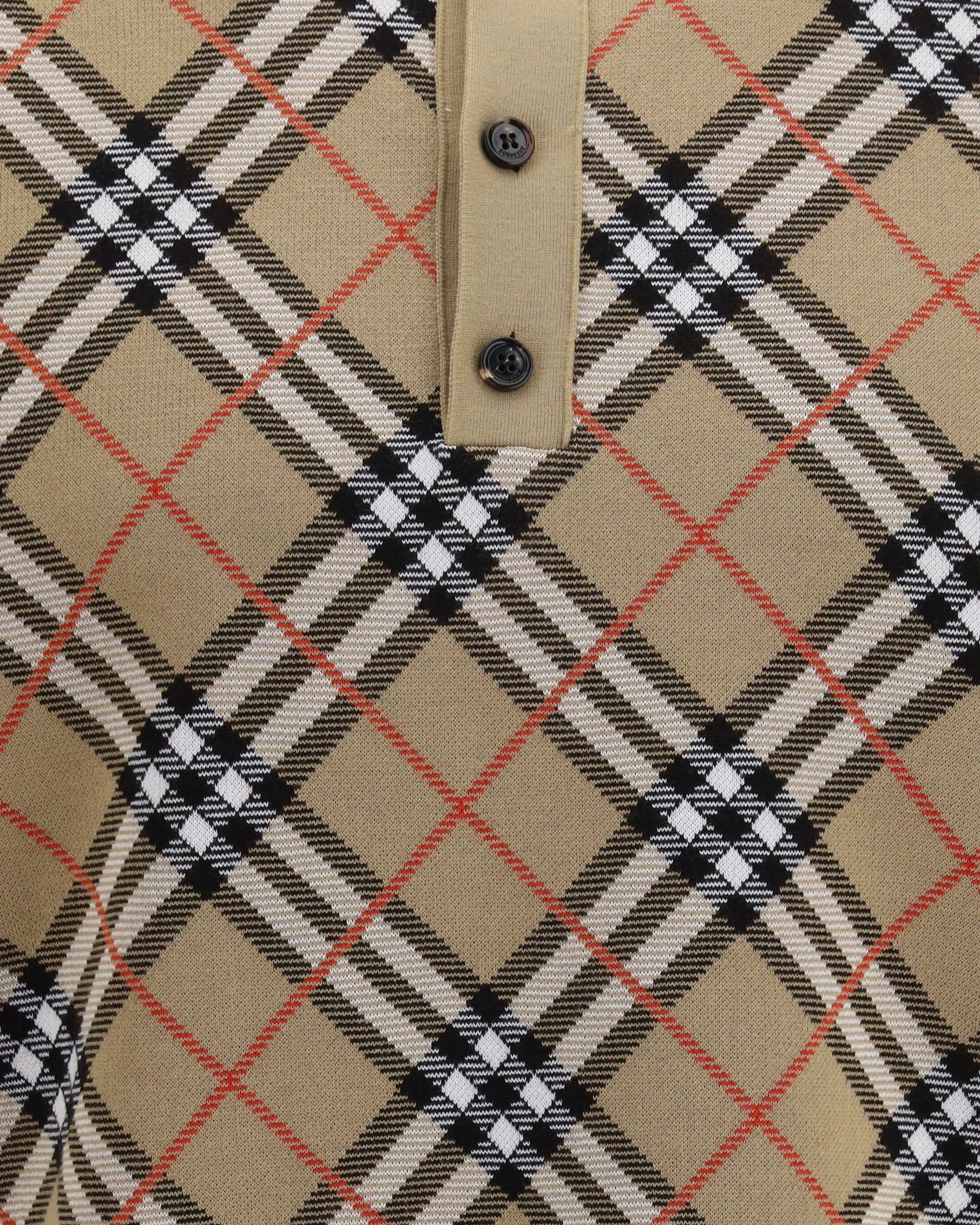 Burberry Burberry Check Cotton Blend Polo Shirt