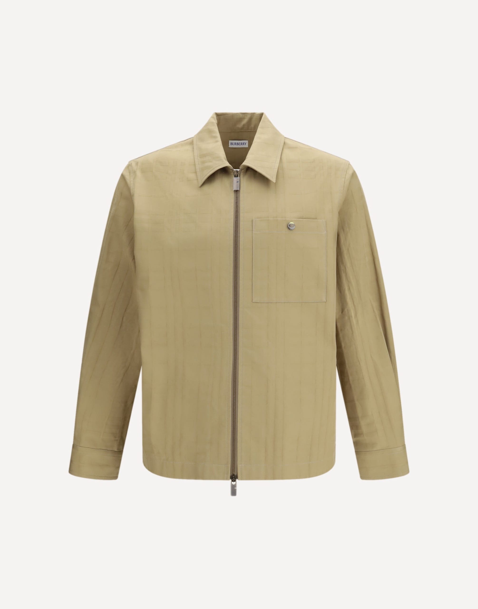 Burberry Check Cotton Zip Shirt Jacket