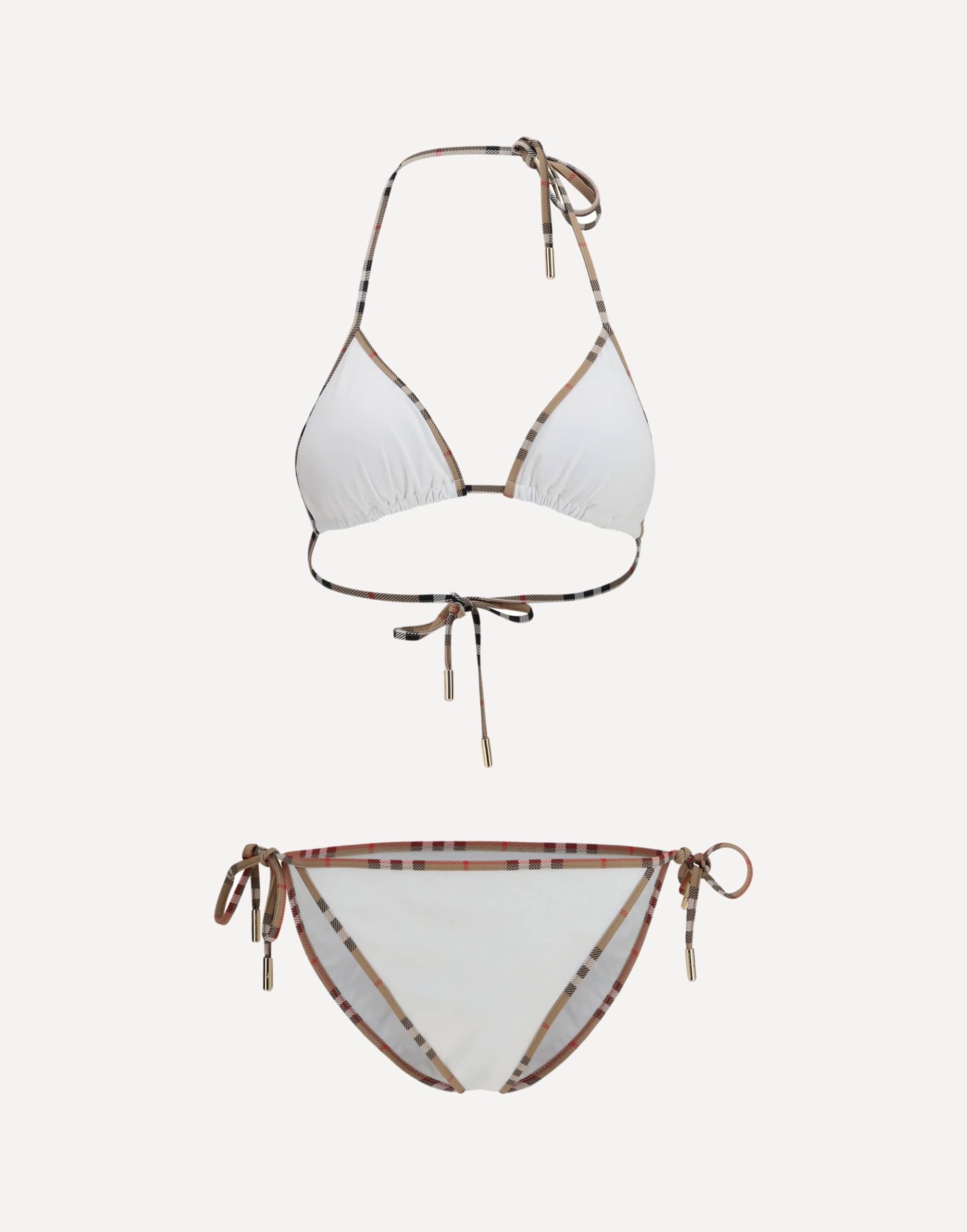 Burberry Check Detail Triangle Bikini