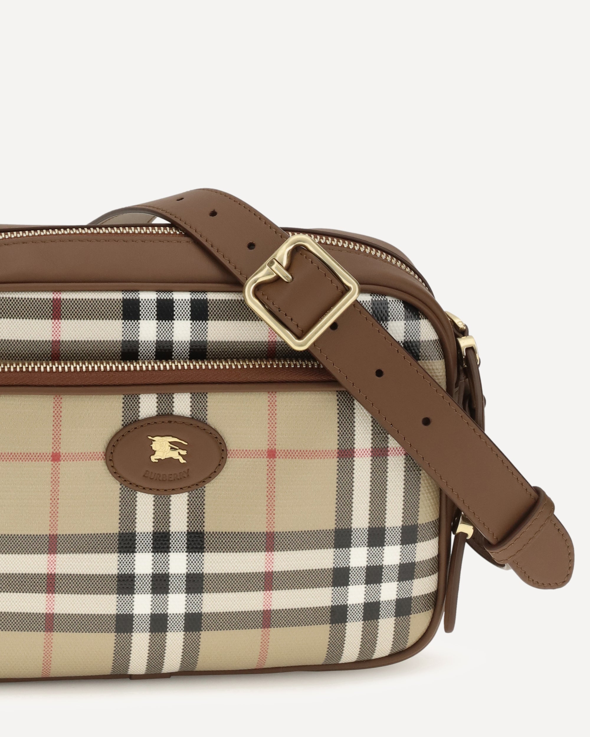 Burberry Check Front Pocket Shoulder Bag