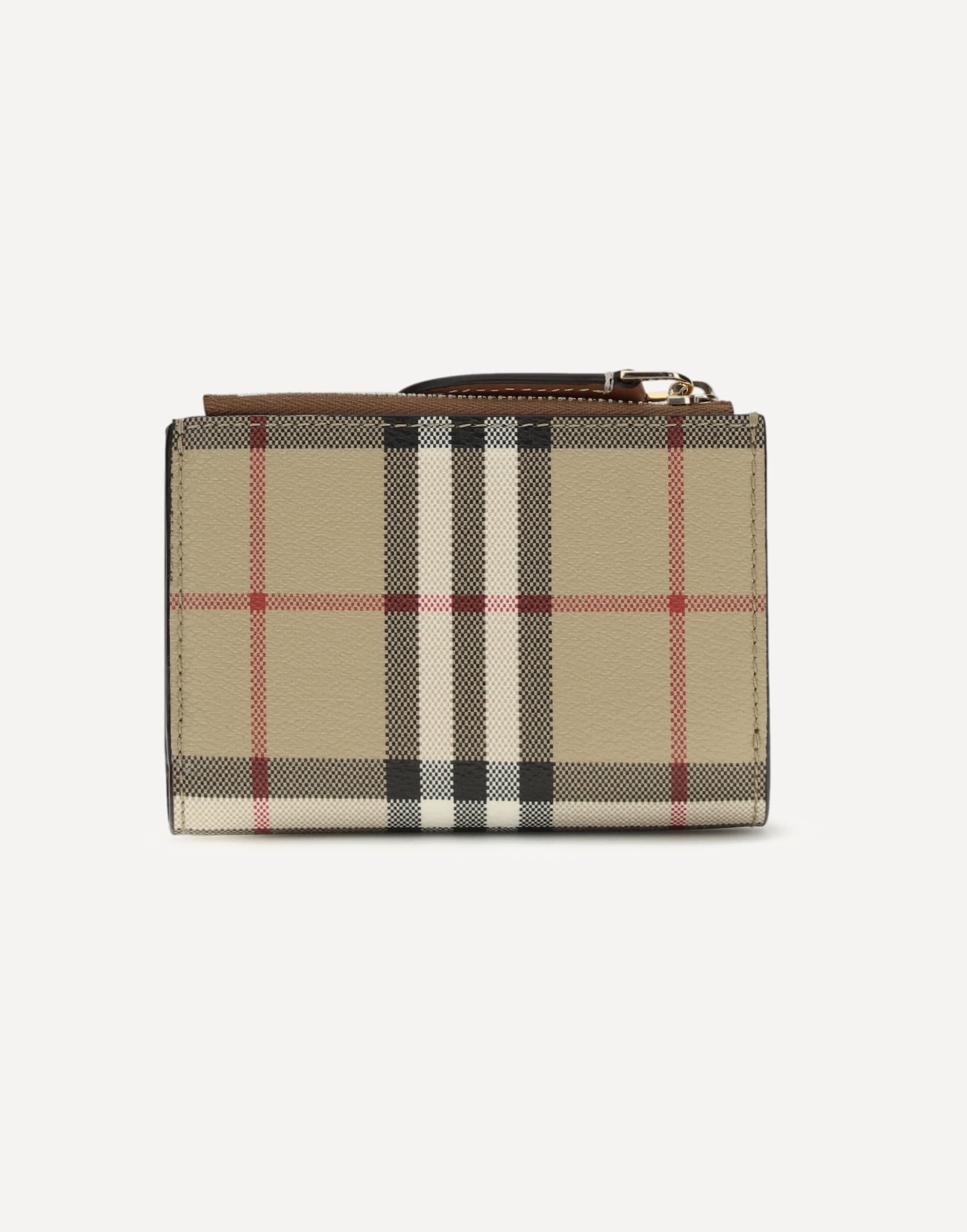 Burberry Check Printed Canvas Wallet